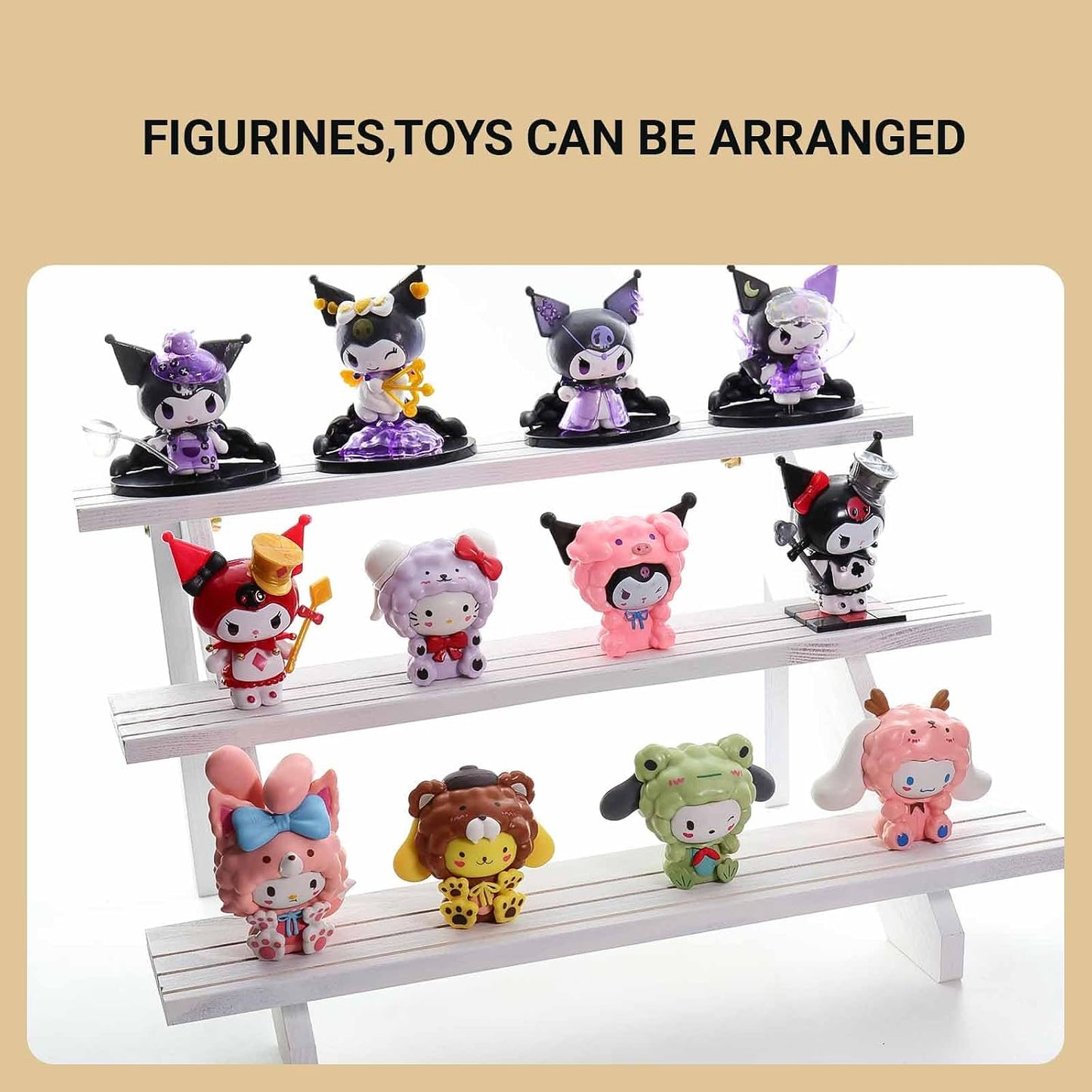Earring Display Stands / White-3tier