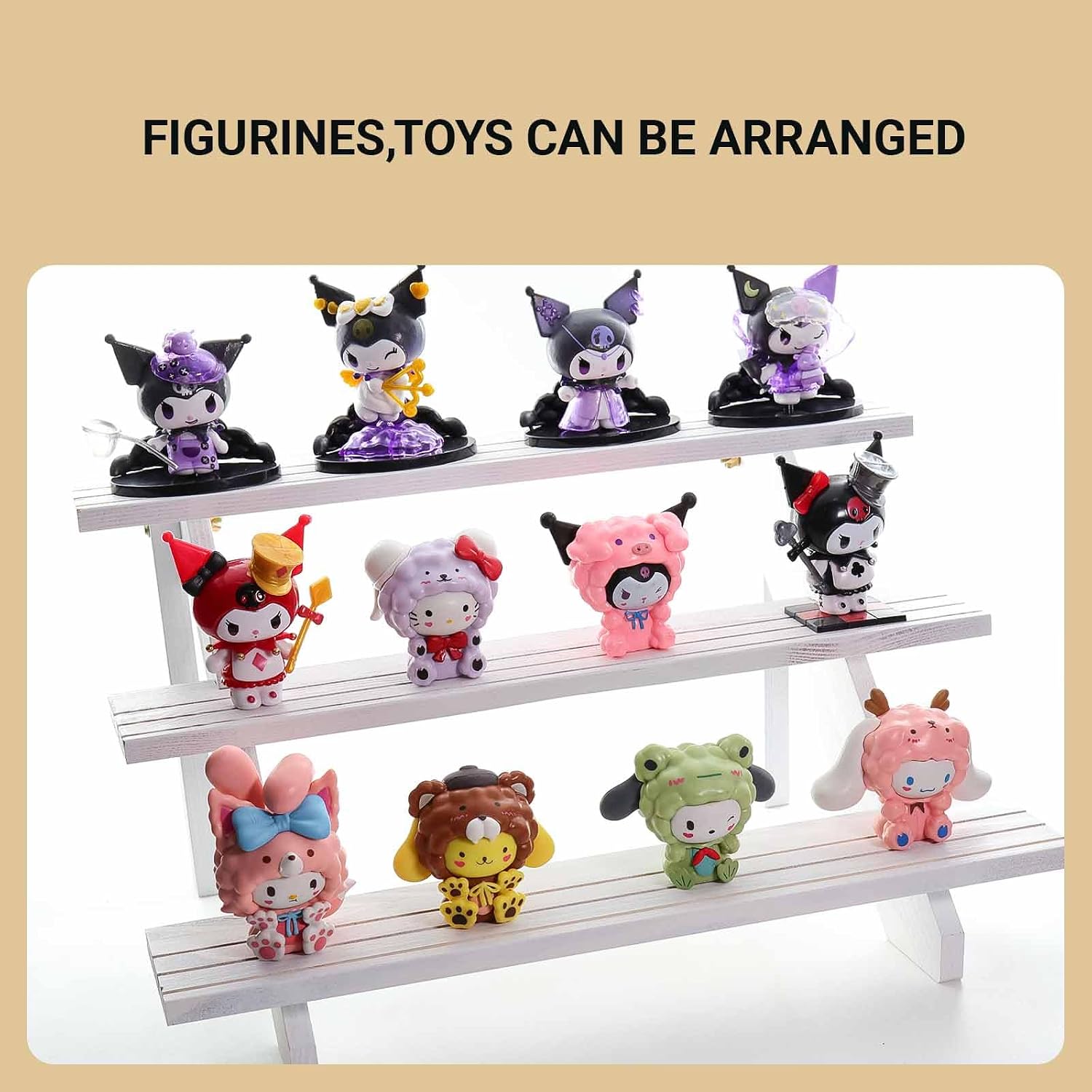 Earring Display Stands / White-3tier