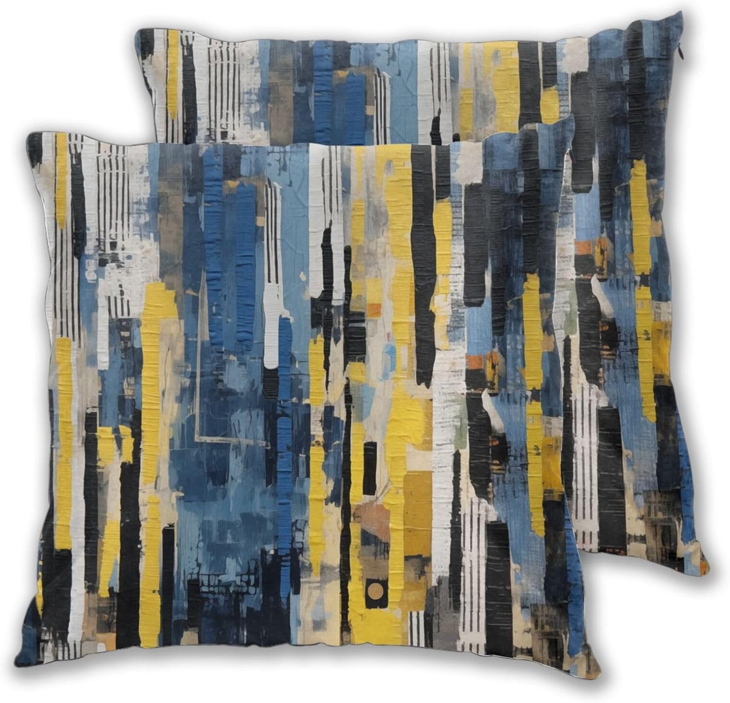 Throw Pillow Covers Pillow Cases Decoration Cushion Cover / Abstract Blue White / 18 x 18 / Set of 2