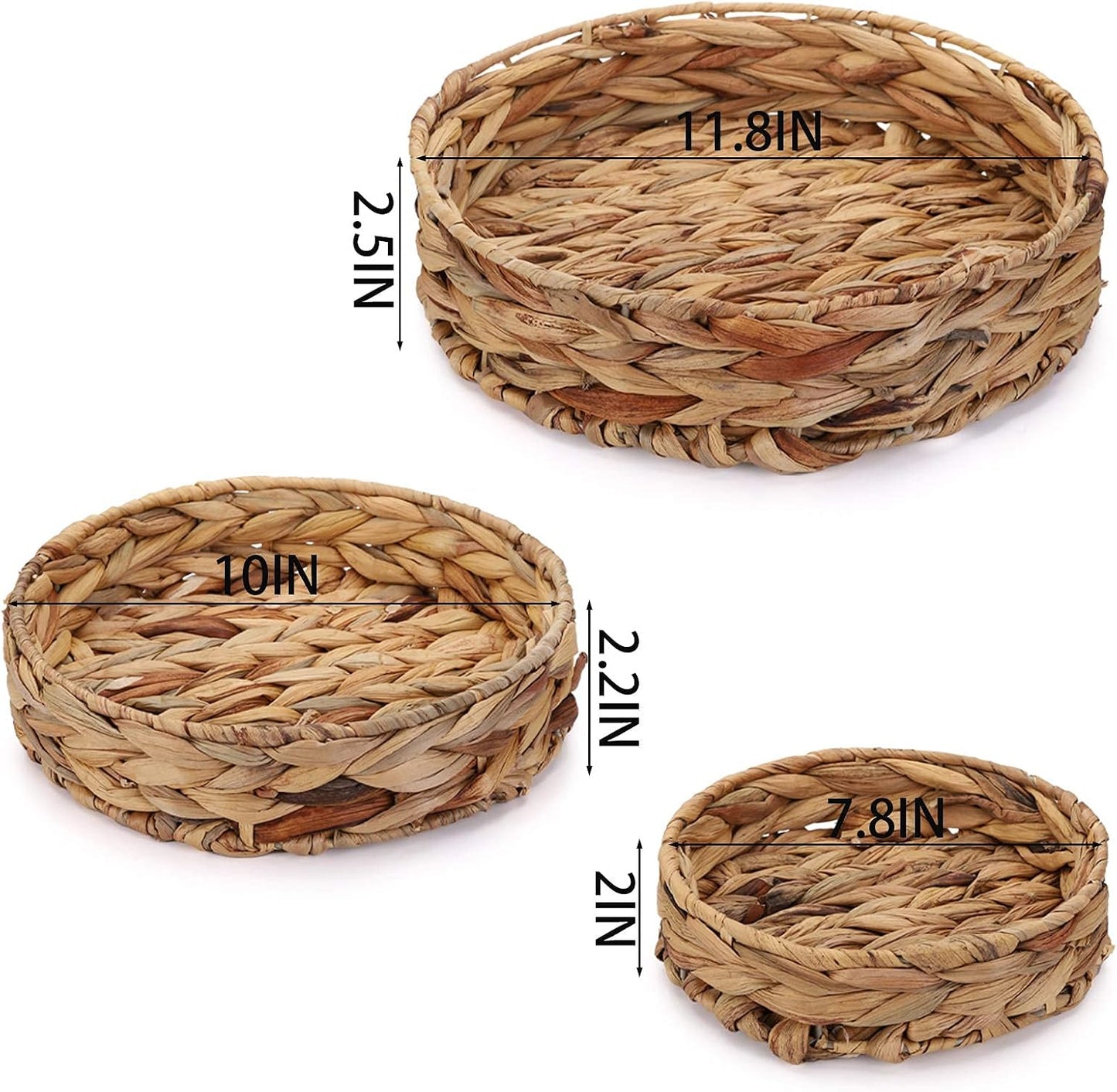 Hand Woven Coffee Table Tray / Set of 3