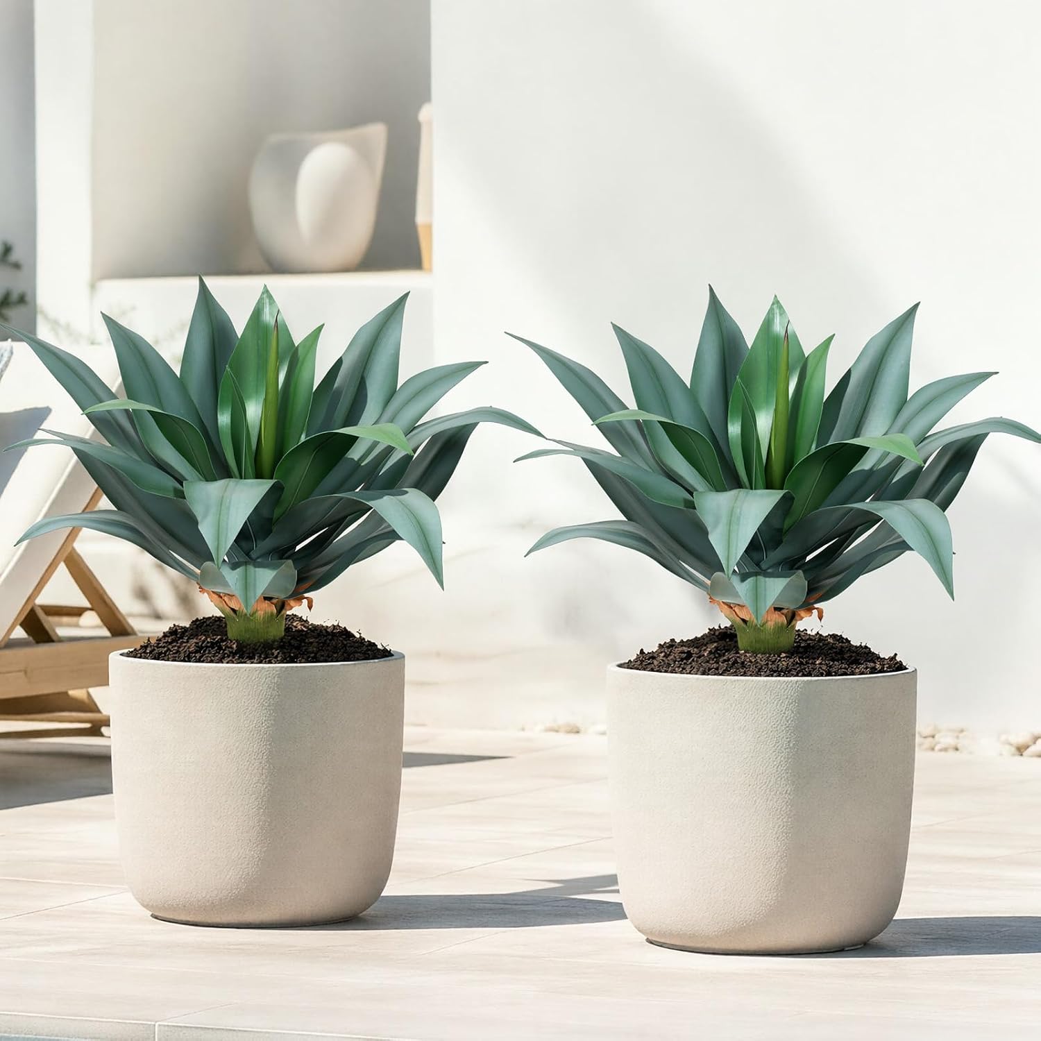 Faux Yucca Floor Plants / Green / 25in