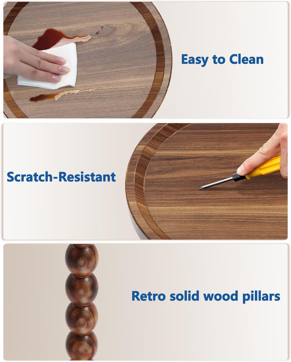 Solid Wood Columns / Brown