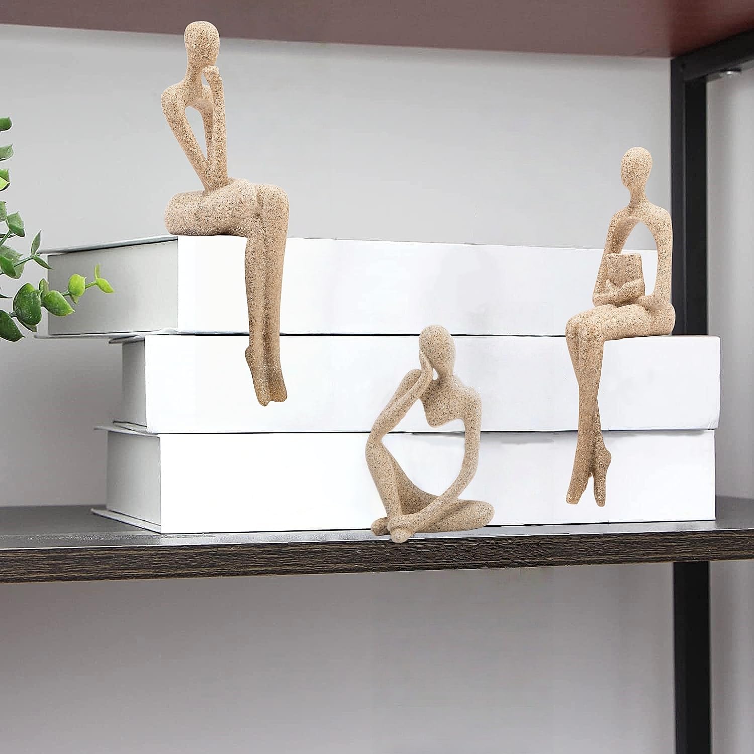 Home Decor Thinker Statue Accents / Small / Gold / Set of 3