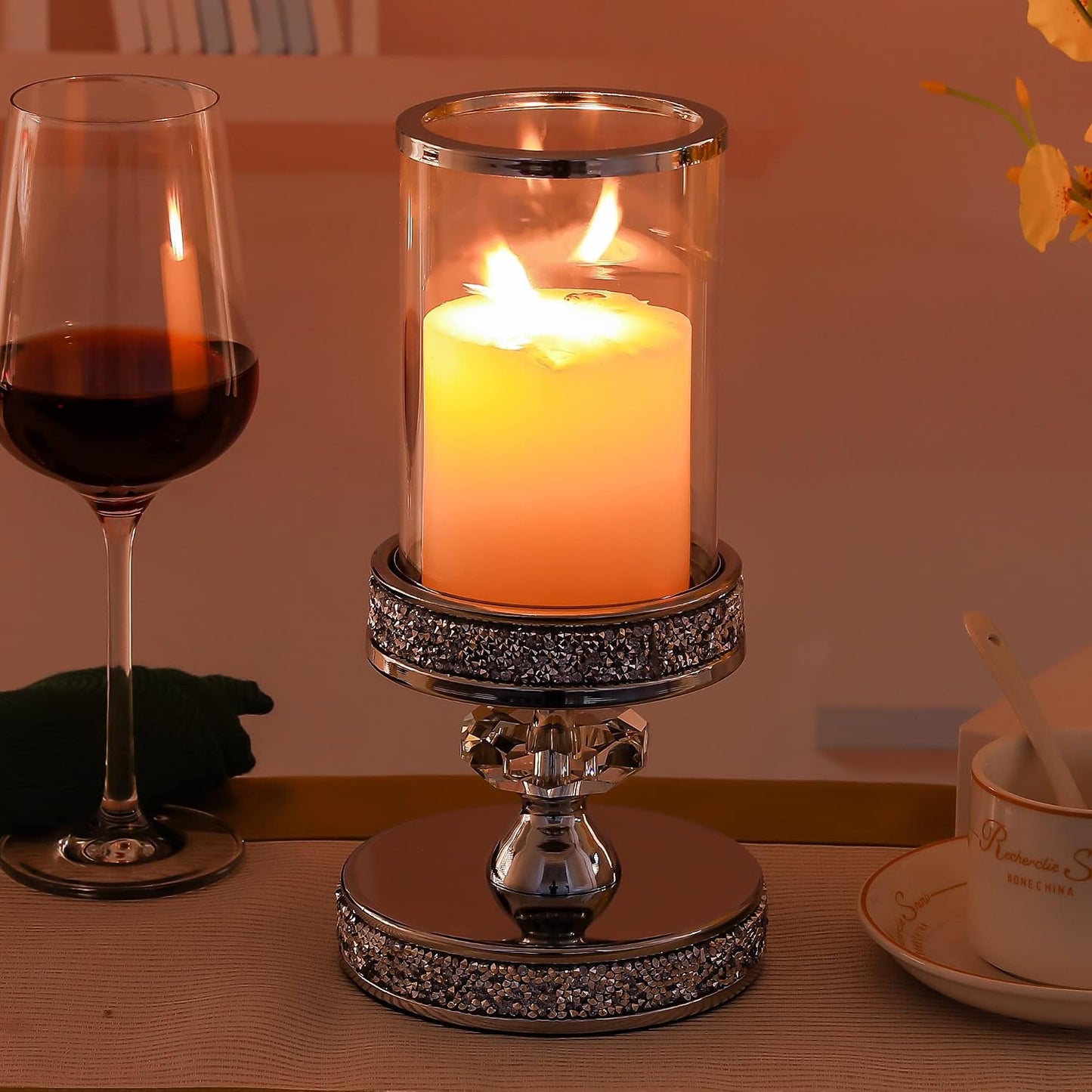 Candle Holder for Pillar Candle, Pillar Candle Holders for Wedding, Coffee Dining Table, Christmas, Table Centerpieces
