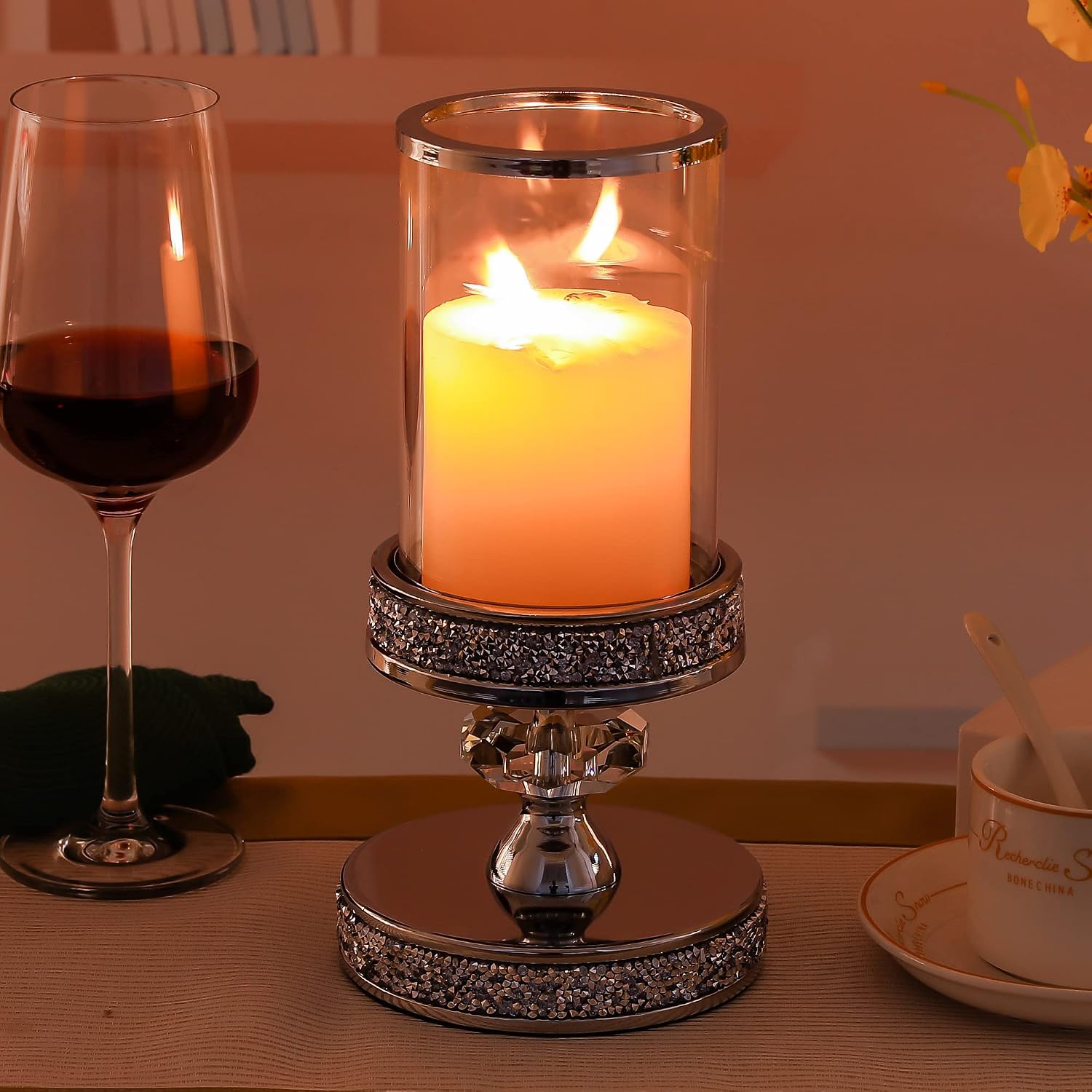 Candle Holder for Pillar Candle, Pillar Candle Holders for Wedding, Coffee Dining Table, Christmas, Table Centerpieces