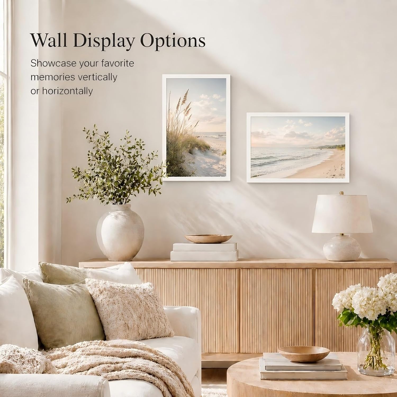 JCJMY 7x10 Picture Frame Set of 6 White for Wall Hanging or Tabletop- Wall Mounting Horizontally or Vertically, 7 x 10
