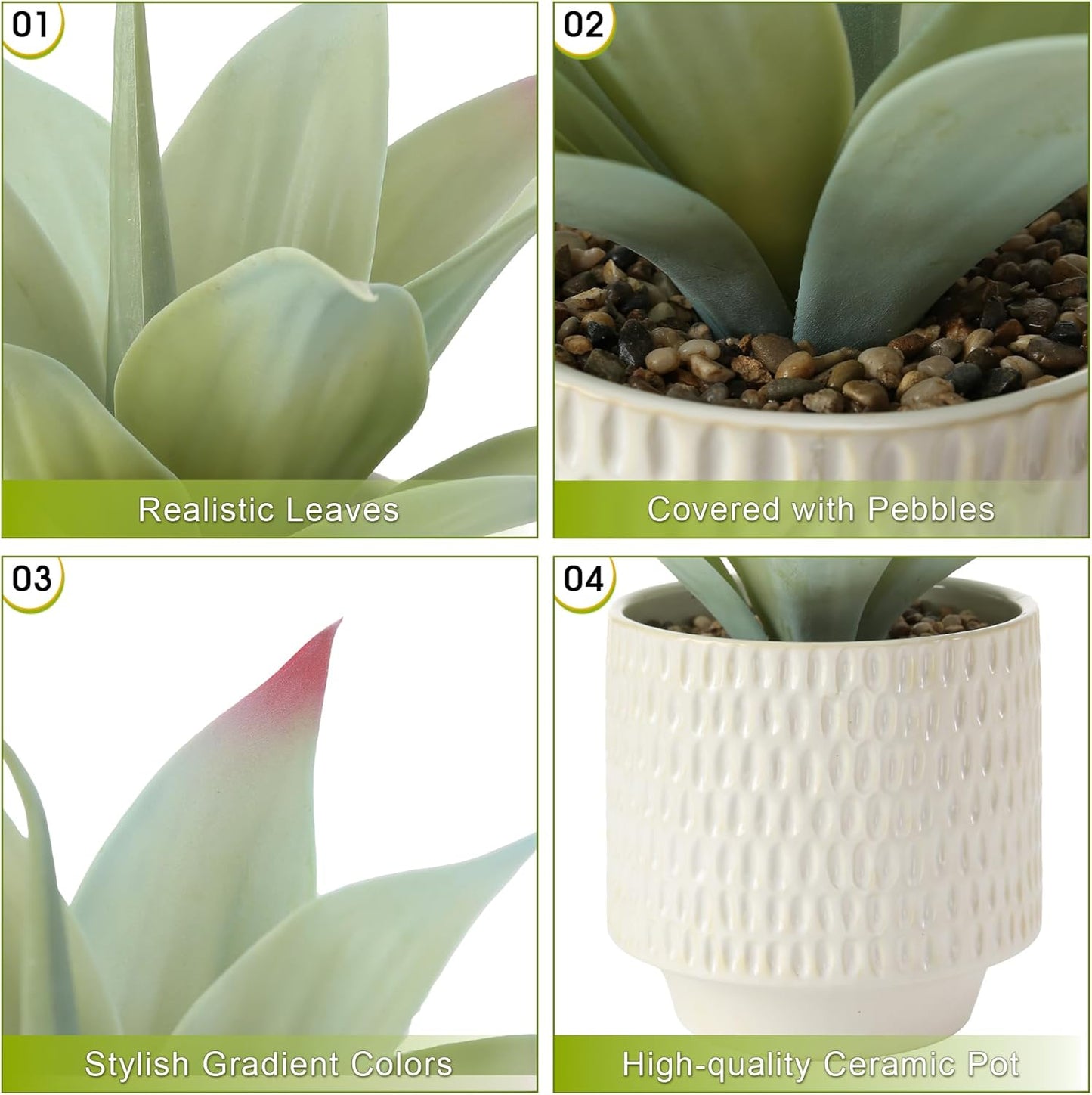 11.8" Artificial Agave Plant