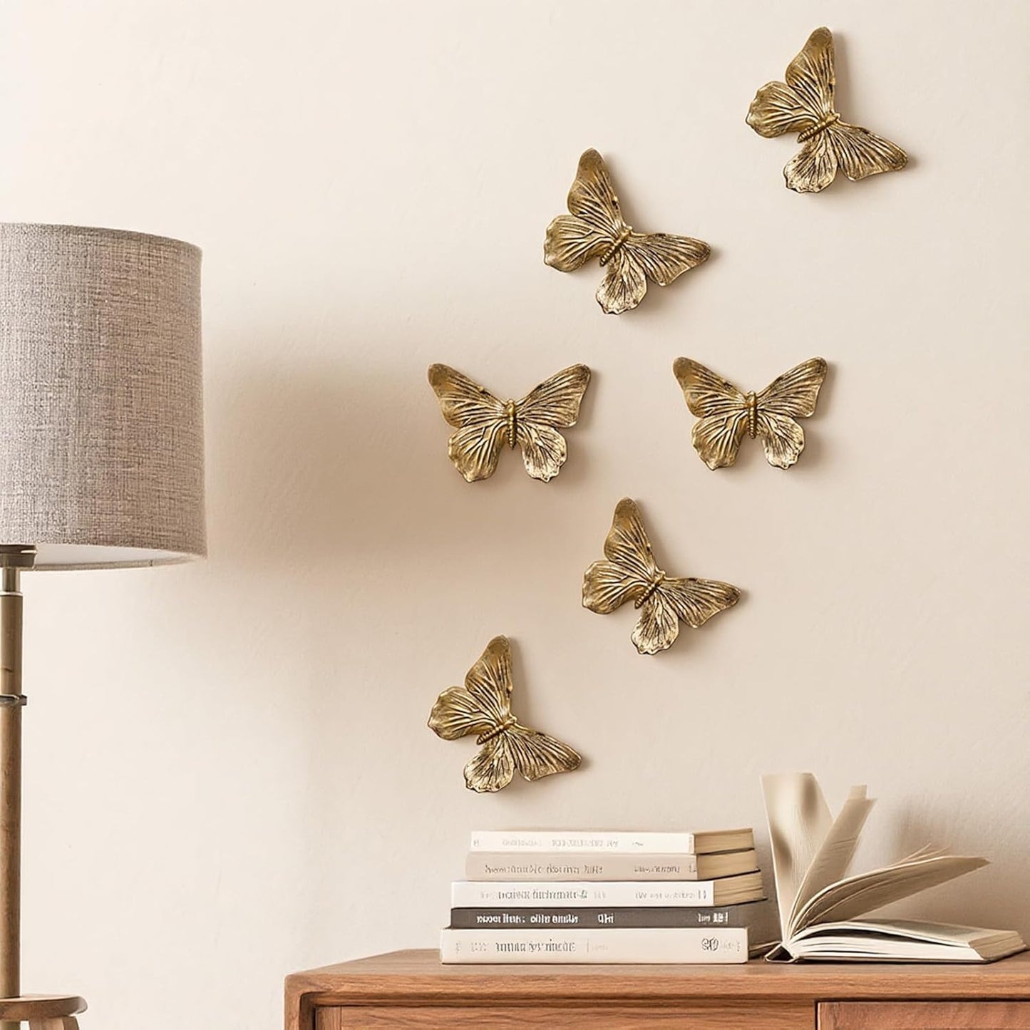 3D Butterfly Wall Decor Set / Copper / Set of 6