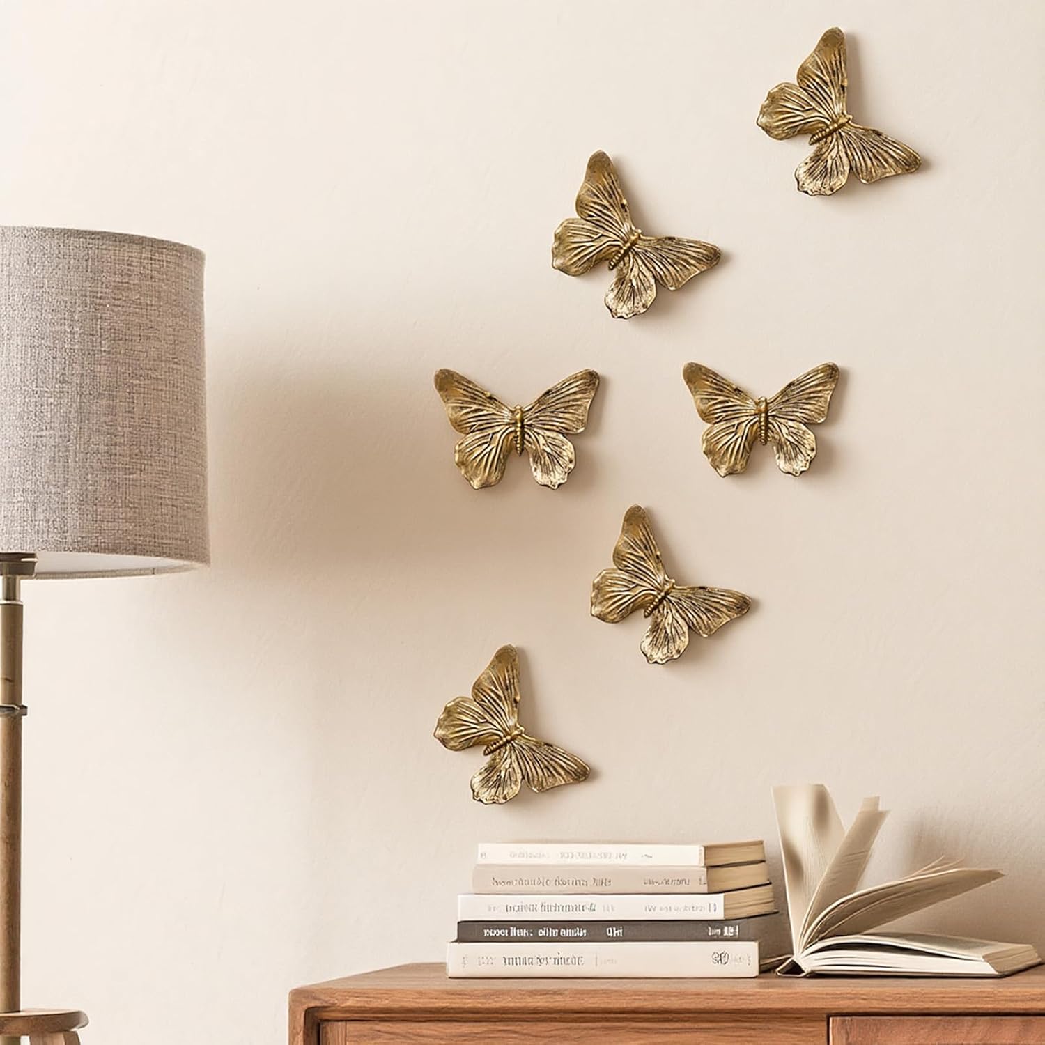 3D Butterfly Wall Decor Set / Copper / Set of 6