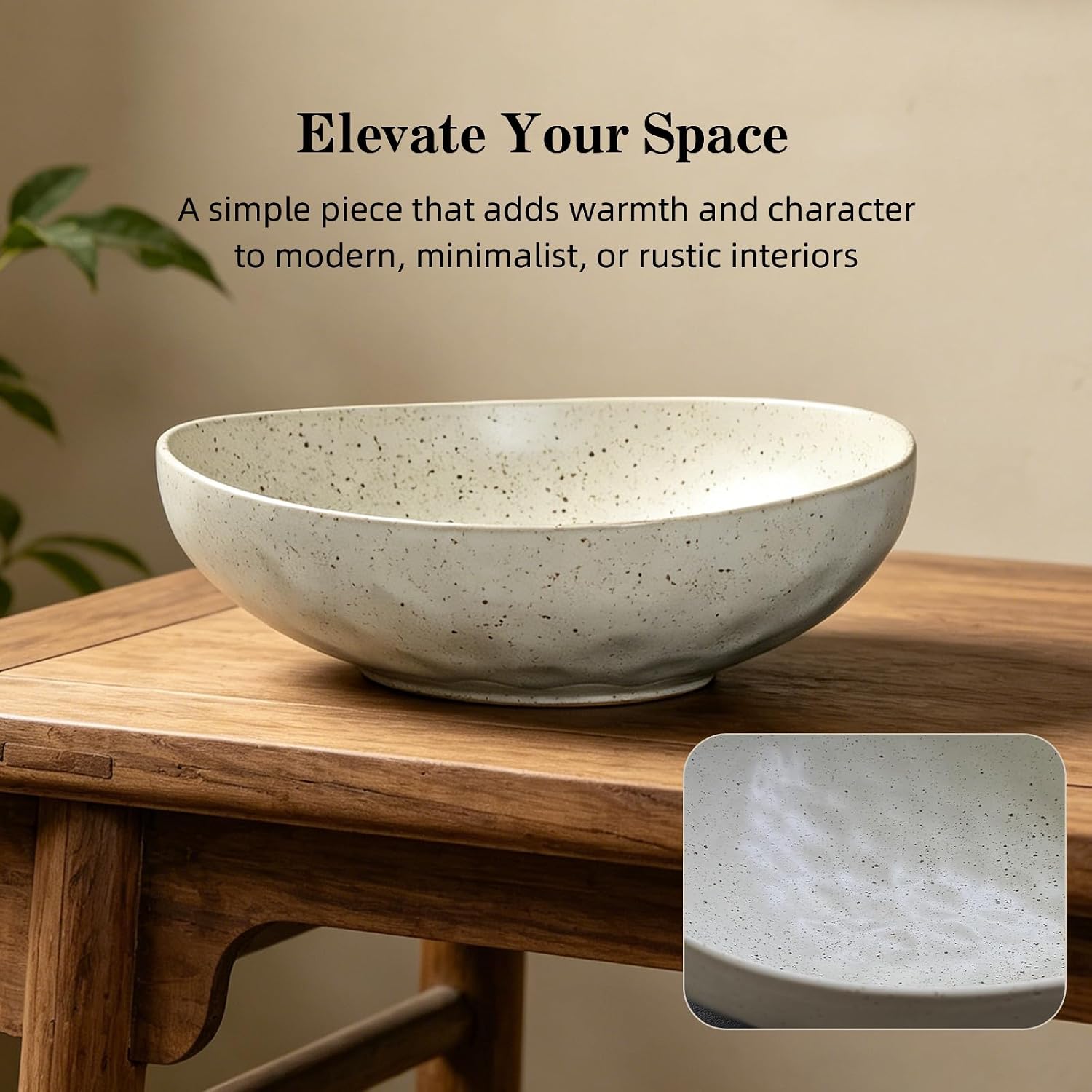 Matte Speckled Ceramic Key Bowl / Off-white