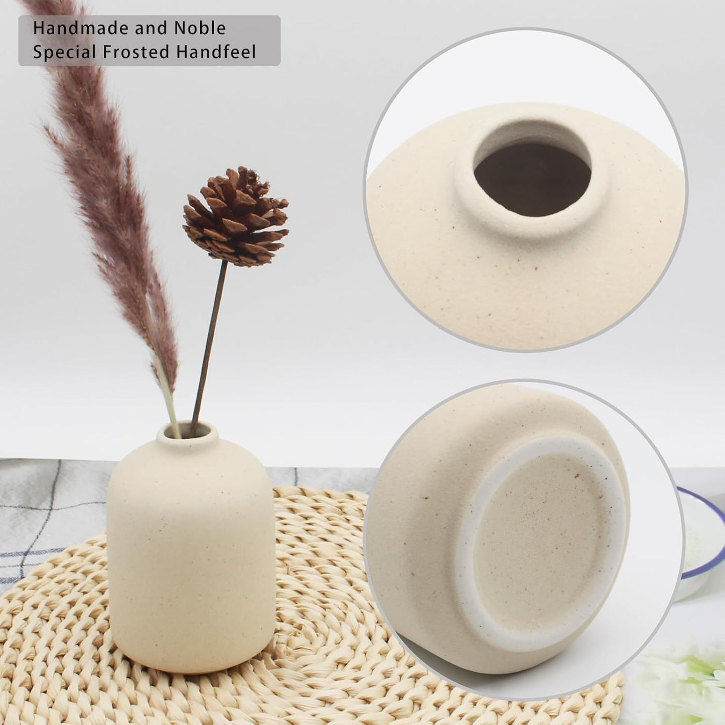 Vase for Flowers Boho Vases / Small / Light Yellow-b / Set of 6