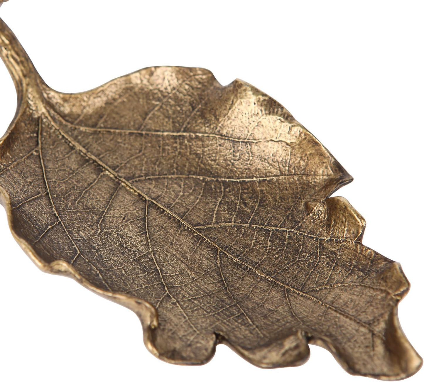 Vintage Leaf Shaped Ring Holder / Bronze