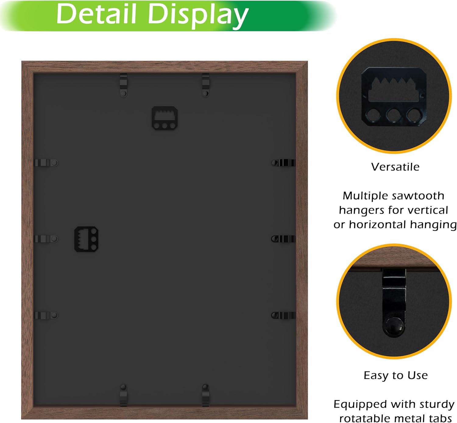 FrameWorks 11” x 14” Dark Oak Wooden Shadow Box Frame – Display Case with Soft Felt Back, Memory Box with Tempered