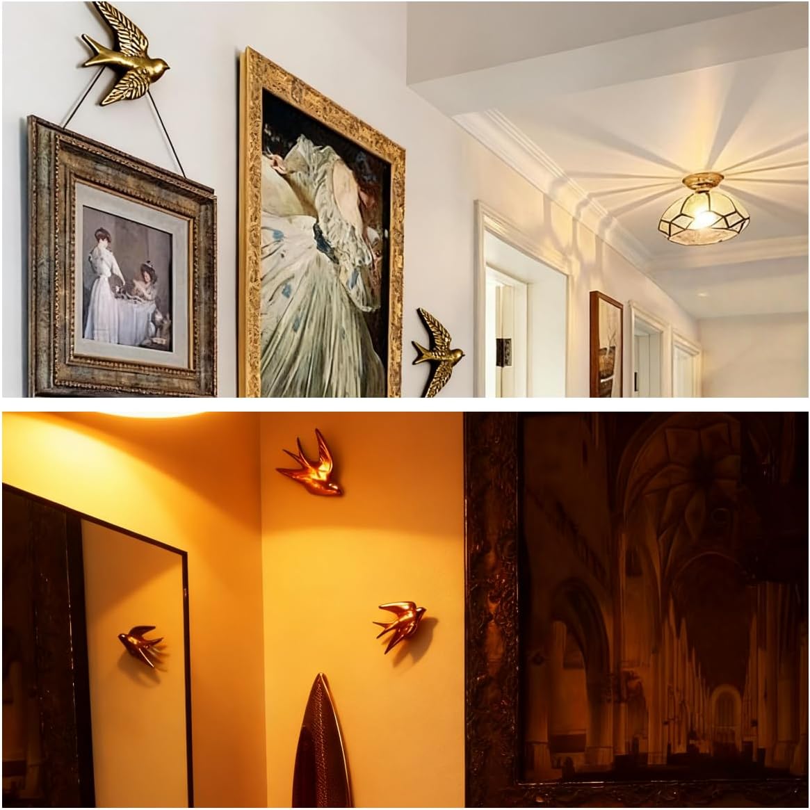 Vintage Bird Wall Sculptures / Set of 2