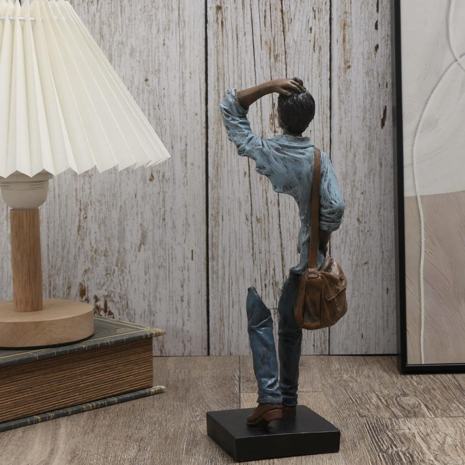 Decorative Traveler Figurine / Blue / 9.84 Inch