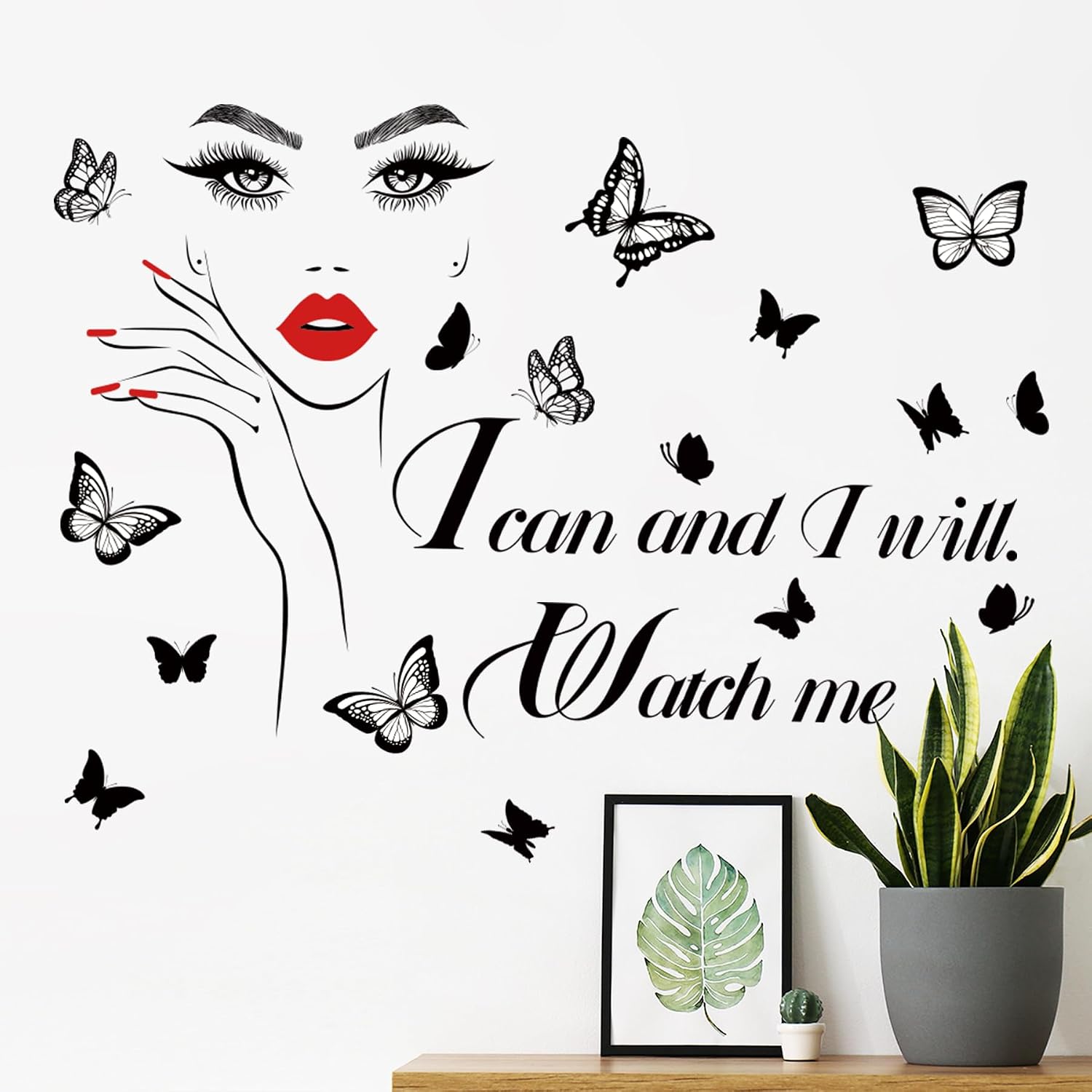 3D Inspirational Quotes Wall Decals / A / Red