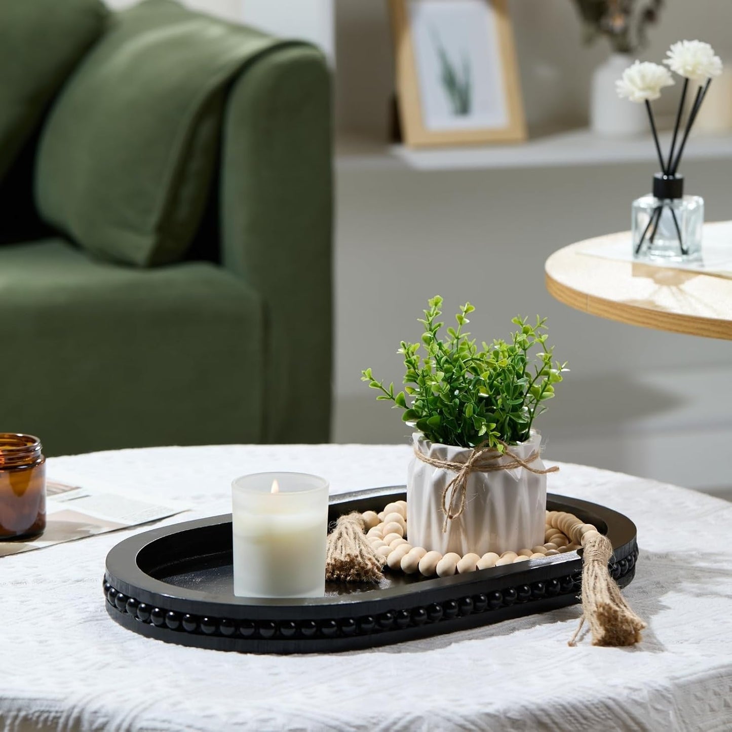 Wood Decorative Tray / Black