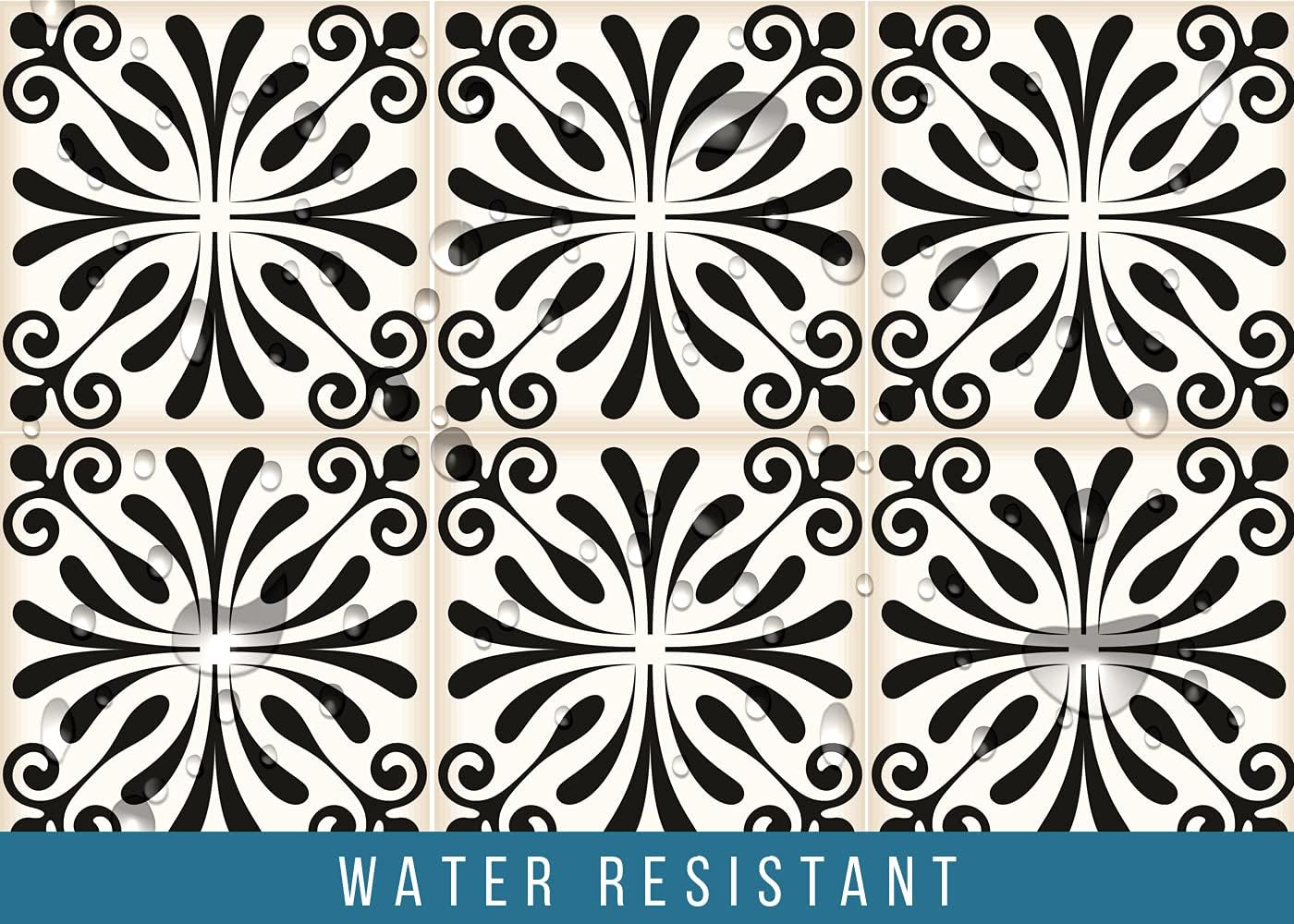 Peel & Stick Decals / 5 x 5 / Victoria / Black