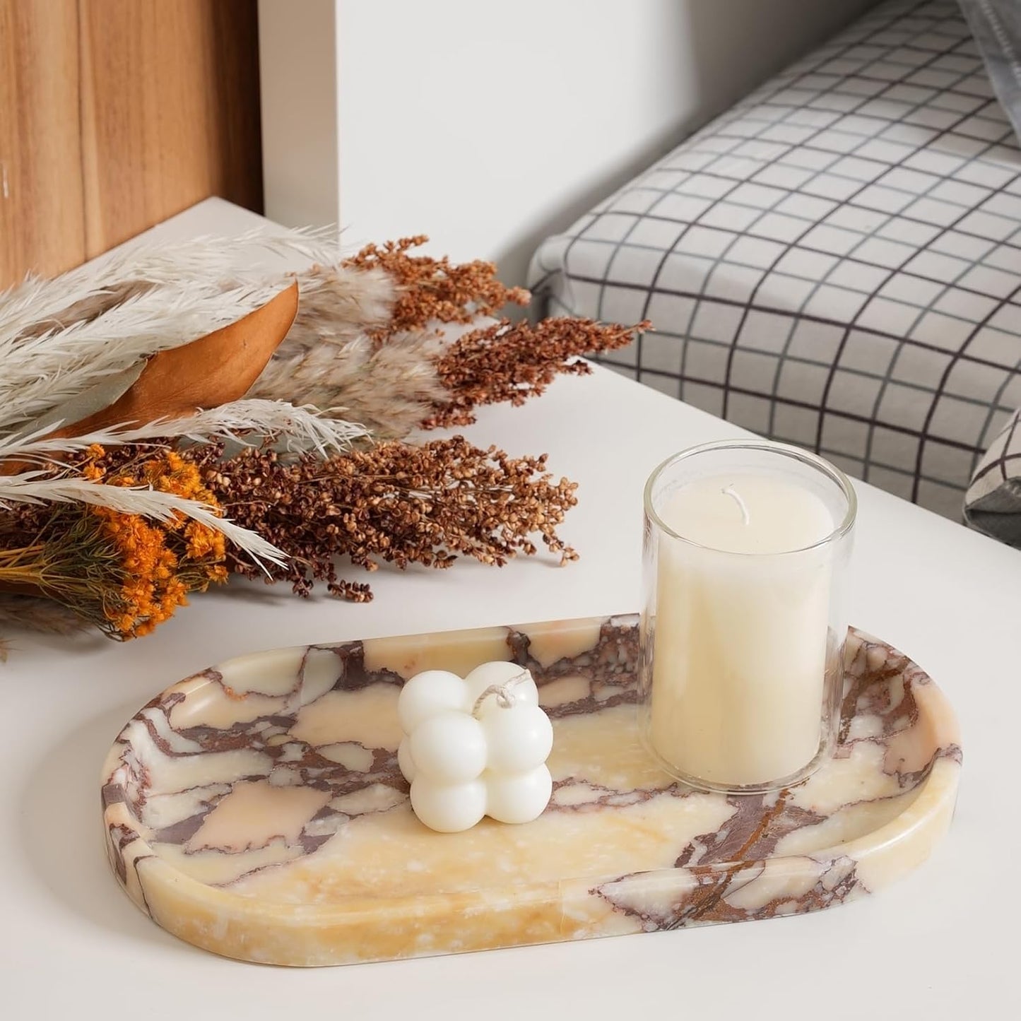 Marble Tray for Decor / Calacatta Viola / 10 x 5 x 0.7 / Natural