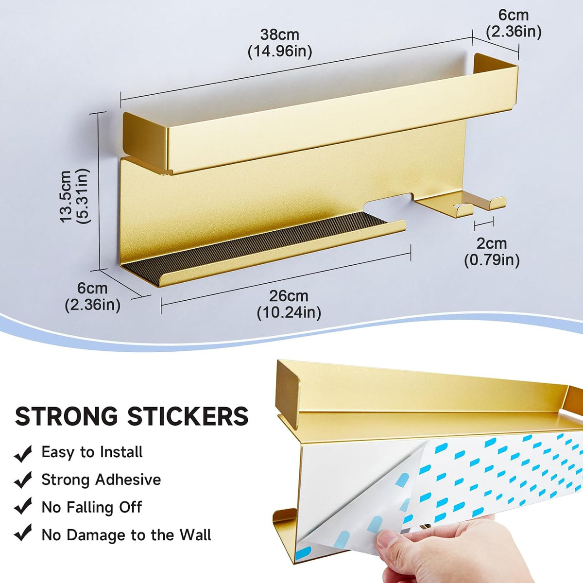 Storage Hair Dryer Holder for Curling Iron Accessories, Hair Tool Organizer Wall Mount, Curling Iron Holder, Bathroom