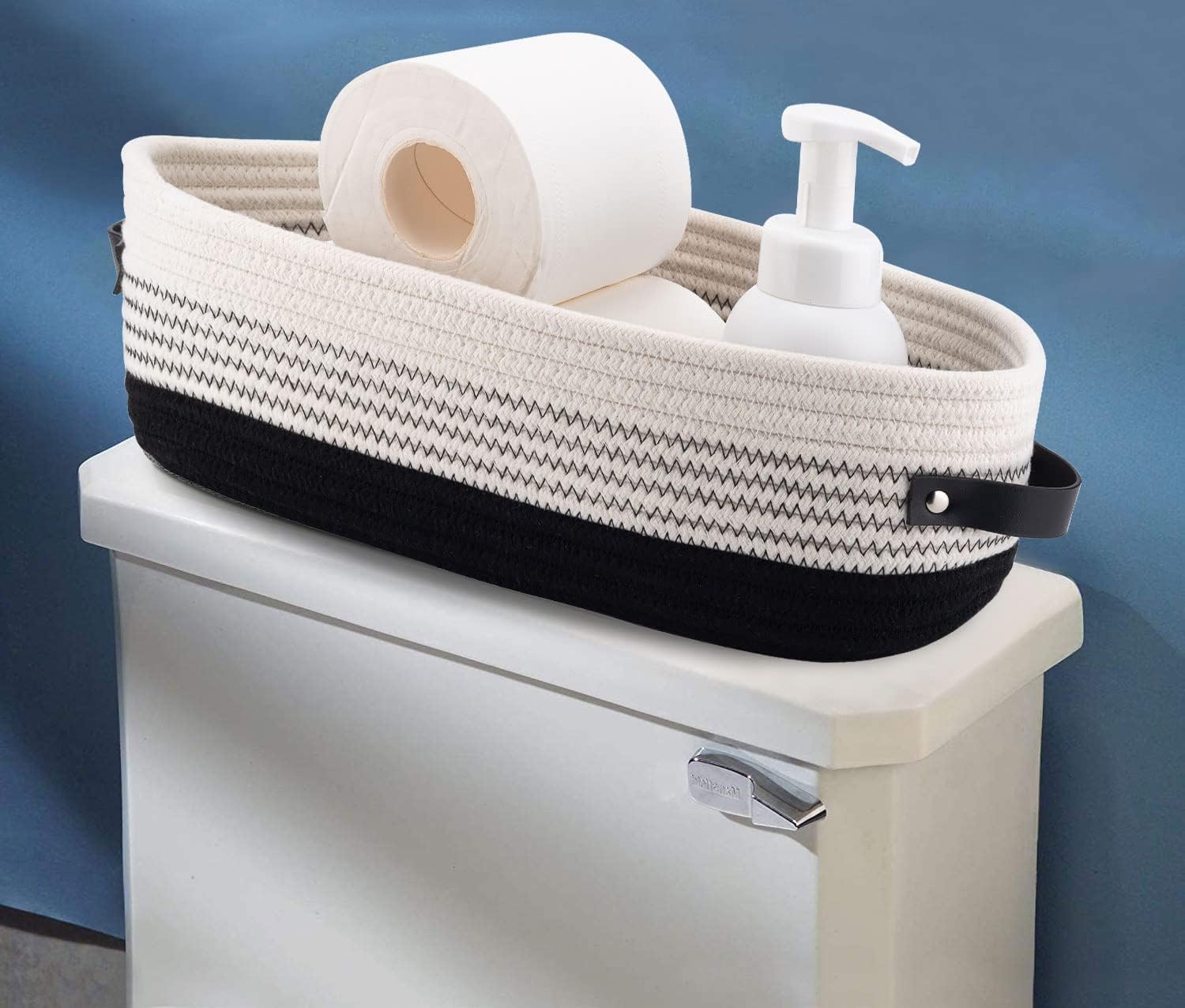 Toilet Paper Holder Basket / Black