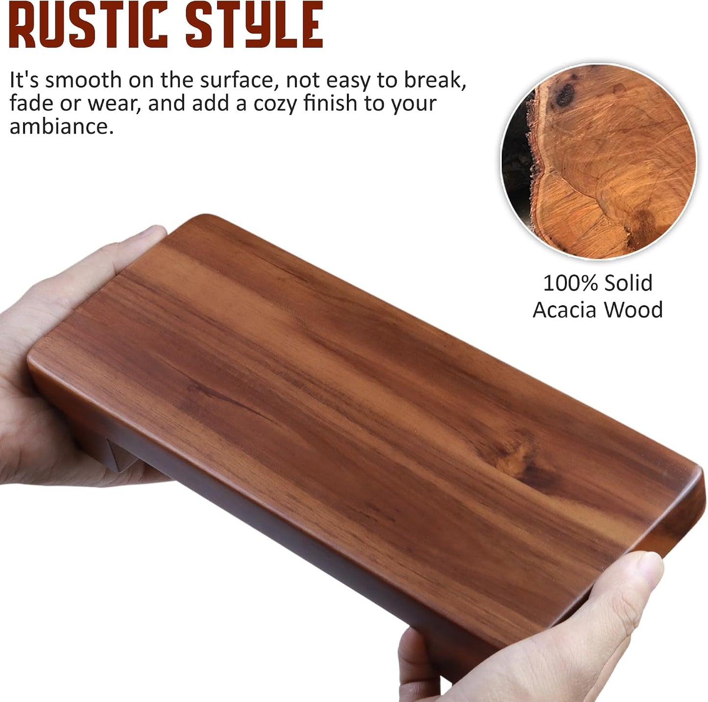 Wood Pedestal Soap Stand / Acacia / 9.8 x 4