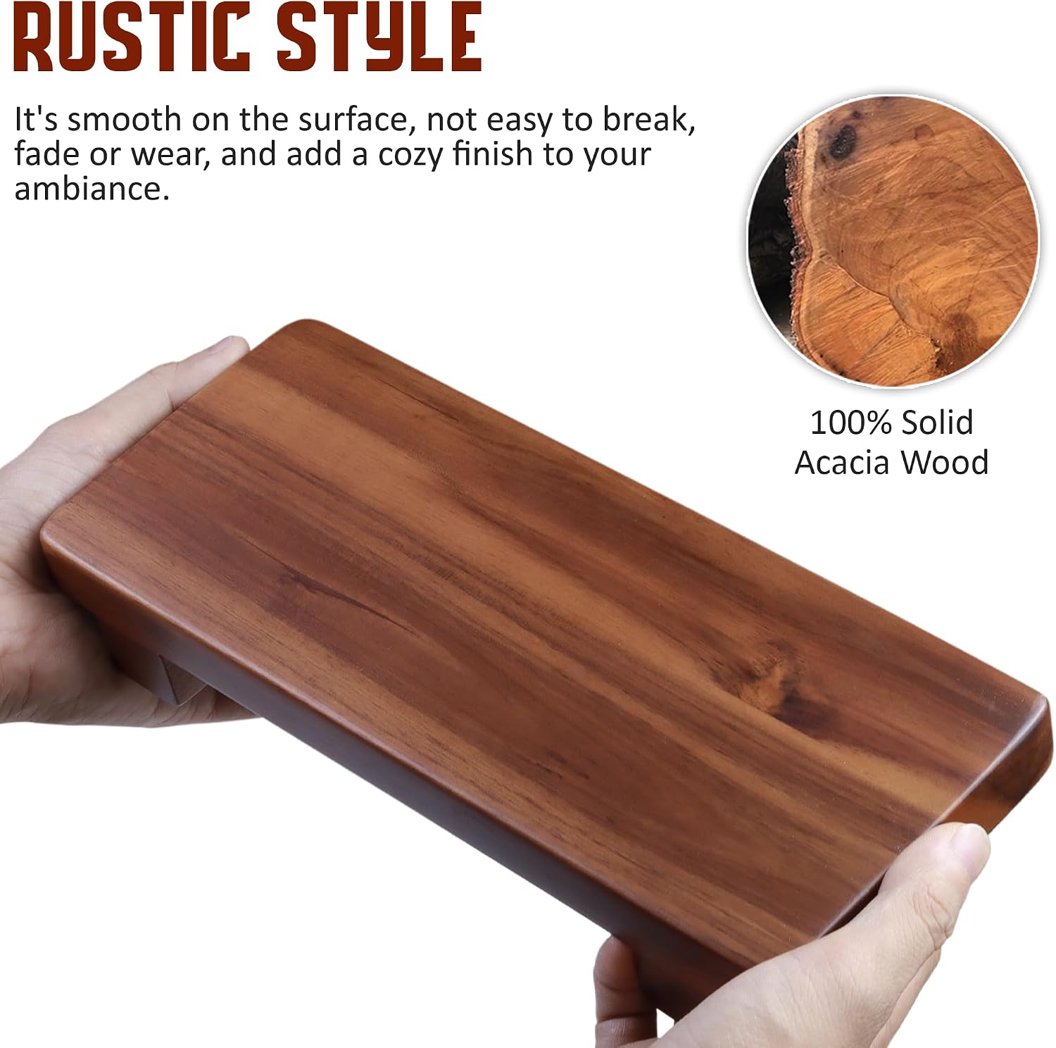 Wood Pedestal Soap Stand / Acacia / 9.8 x 4