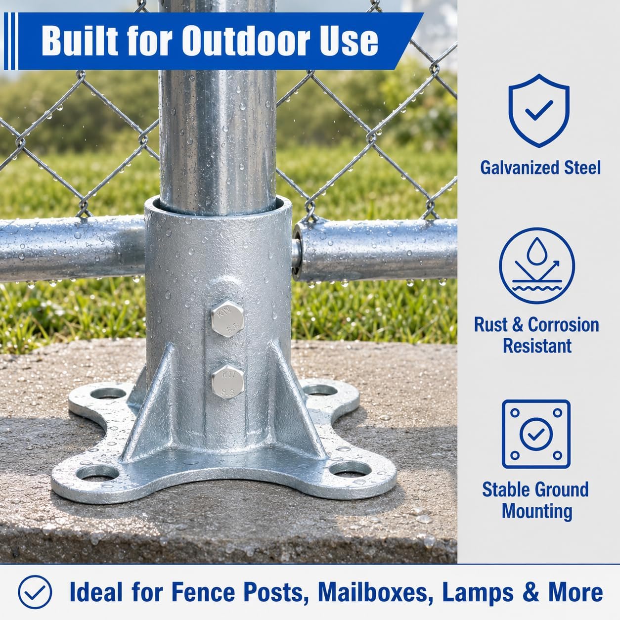 Round Post Base / 2-1/2'' OD *2