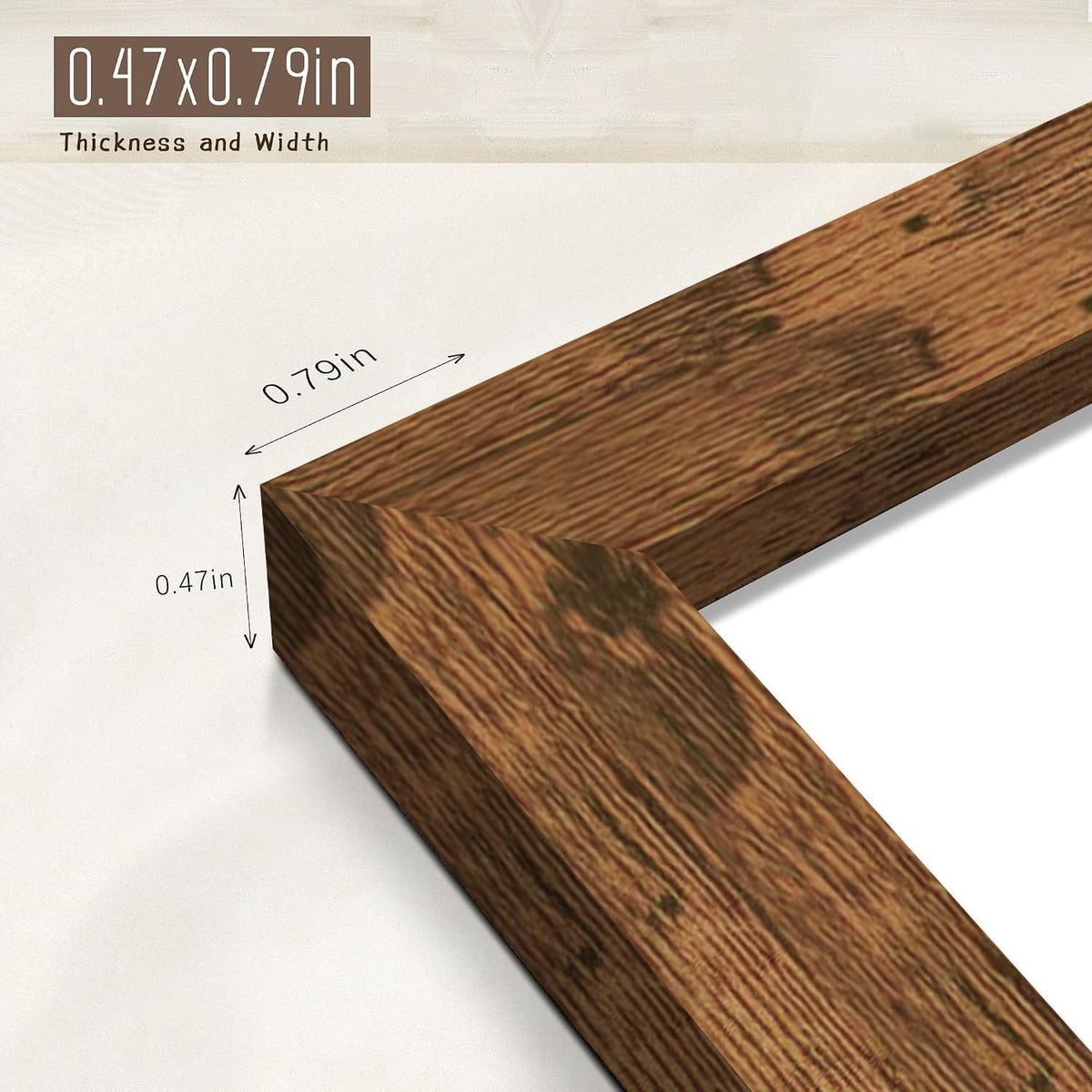 12x18 Rustic Brown Poster Frame, Picture Frame for Wall, 3 Pack | Fits 11x17 Photos With Mat or 12x18 Without Mat