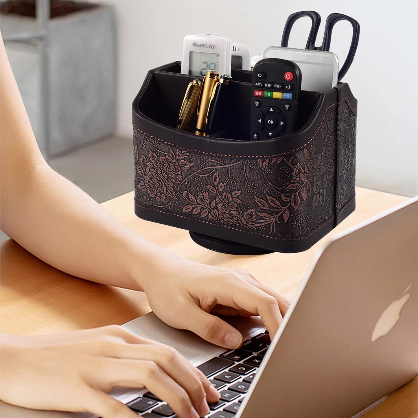 Desk Rotating Organizer/Caddy for TV Remote / Retro