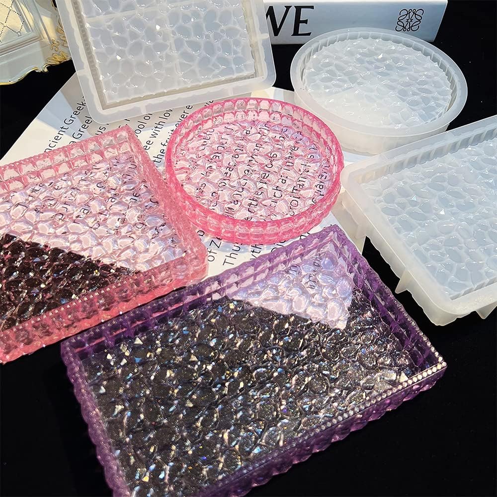 Diamond Resin Tray Mold / 3pc Diamond Trays / Set of 3