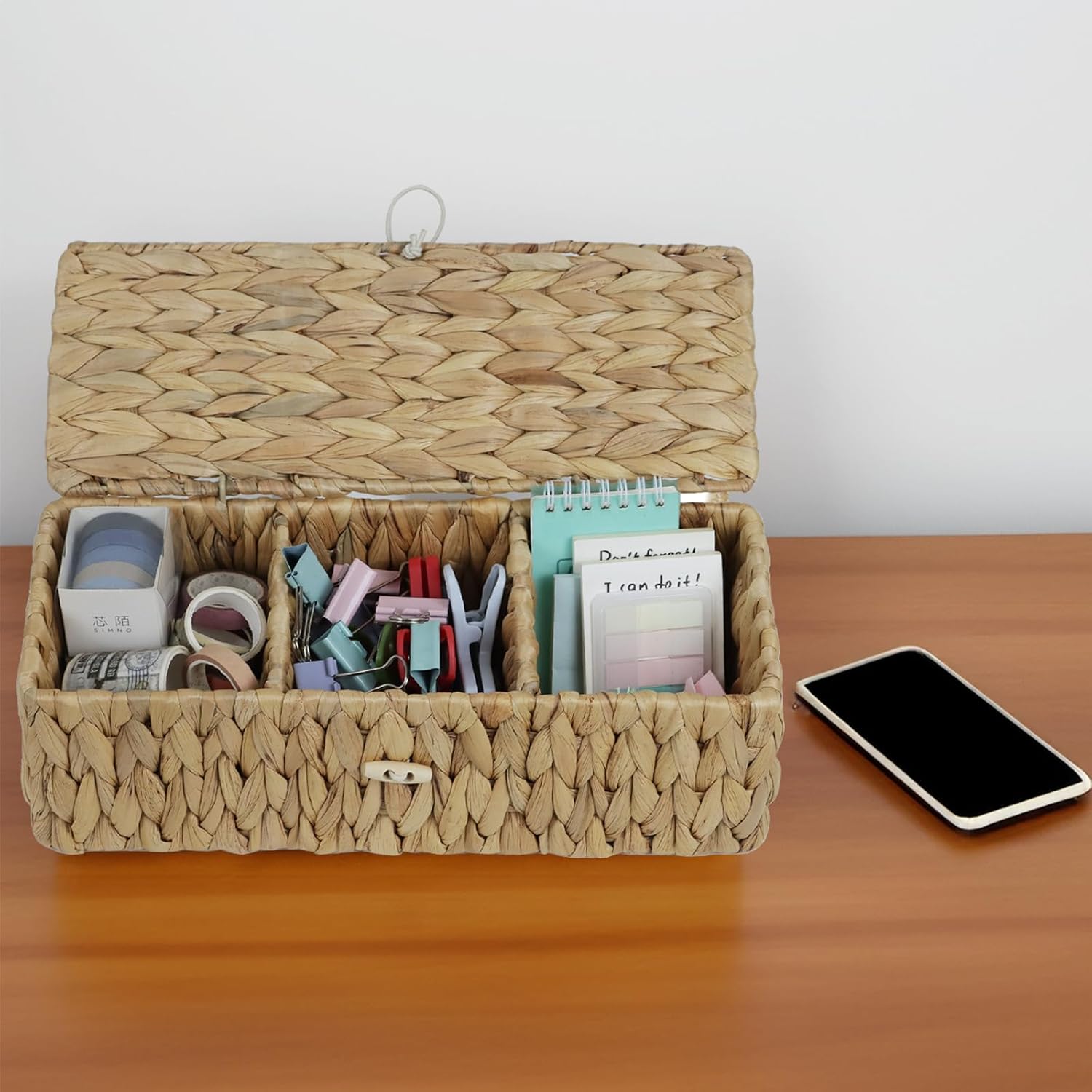 Rectangular Tank Woven Wicker Baskets / Water Hyacinth