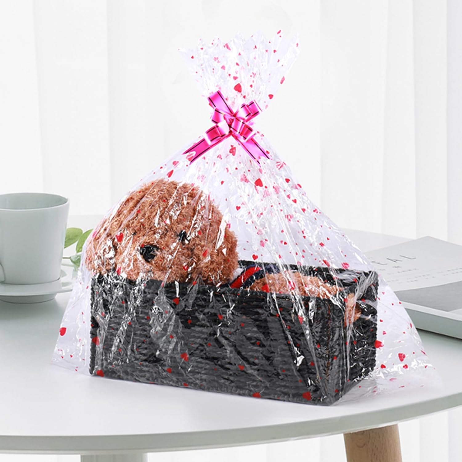 Wicker Storage Basket / Black / 11.2"D x 6.1"W x 4.8"H / Set of 2