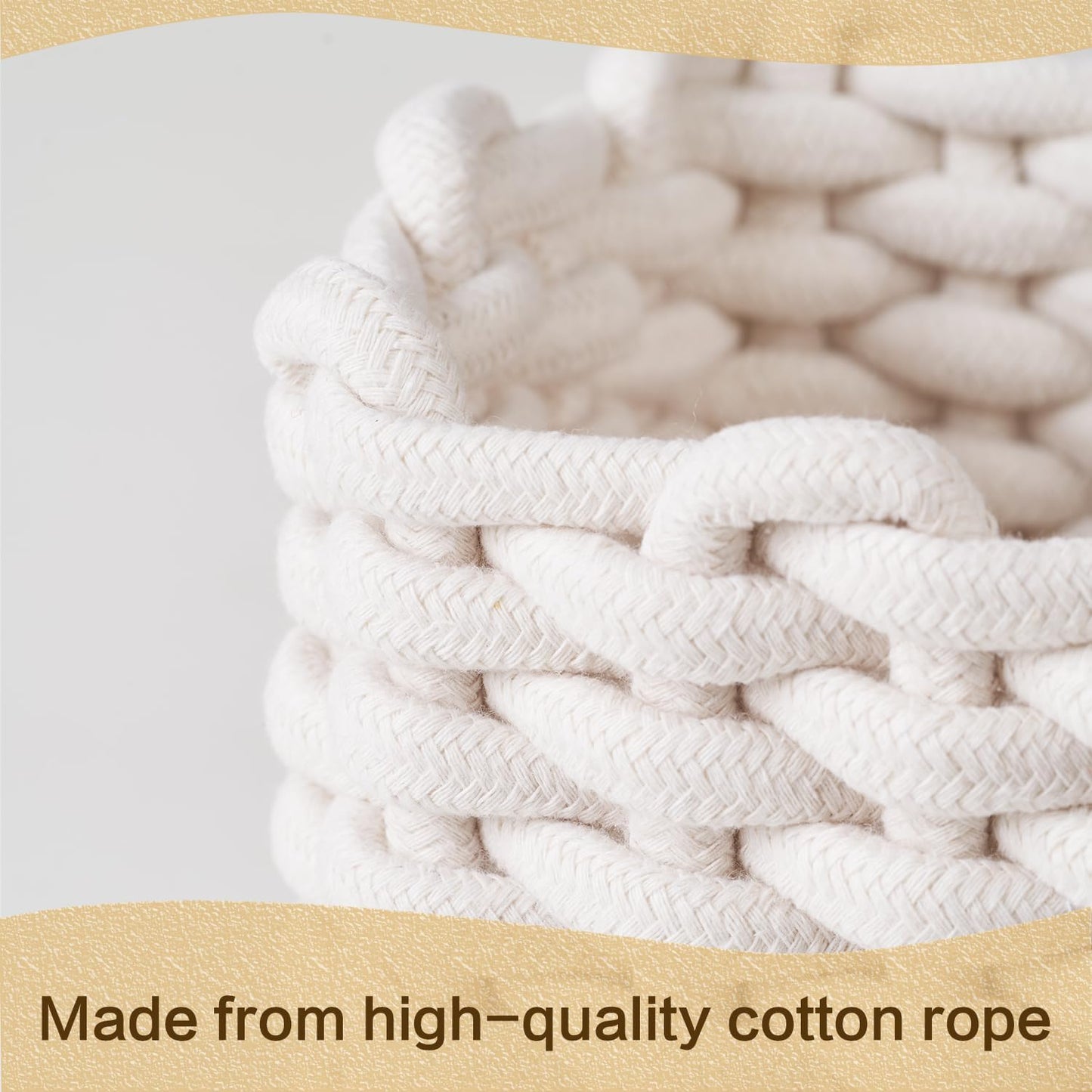 Small Woven Square Basket for Storage & Organizing