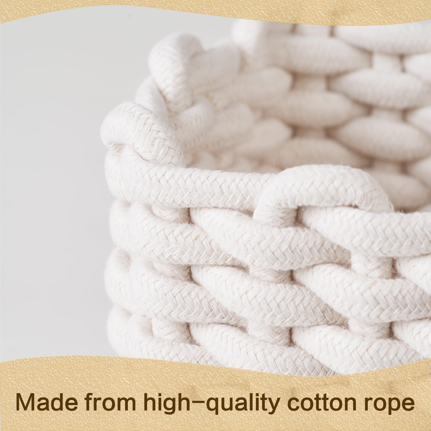 Small Woven Square Basket for Storage & Organizing
