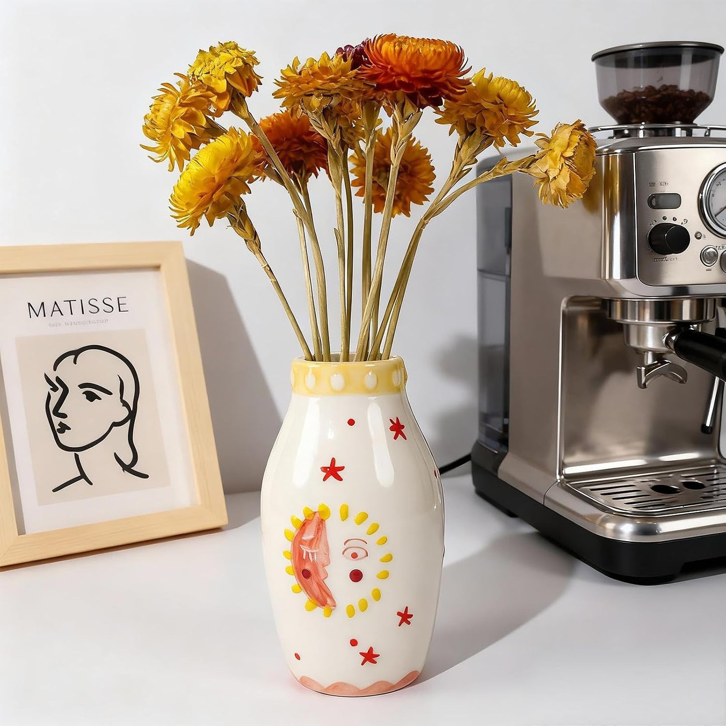 Unique Ceramic Vase / Boho Vase / Cream