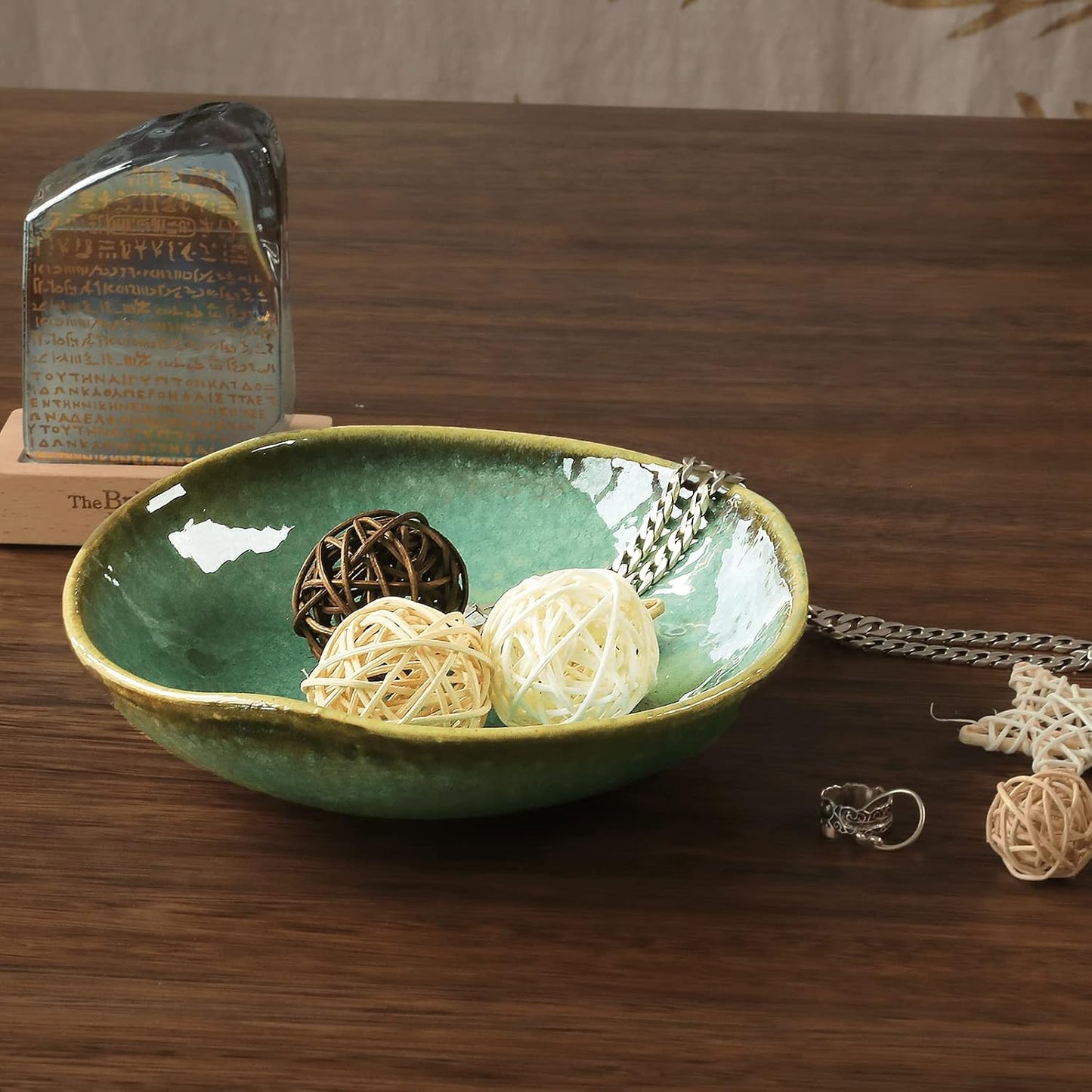 Small Ceramic Decorative Bowl / Green