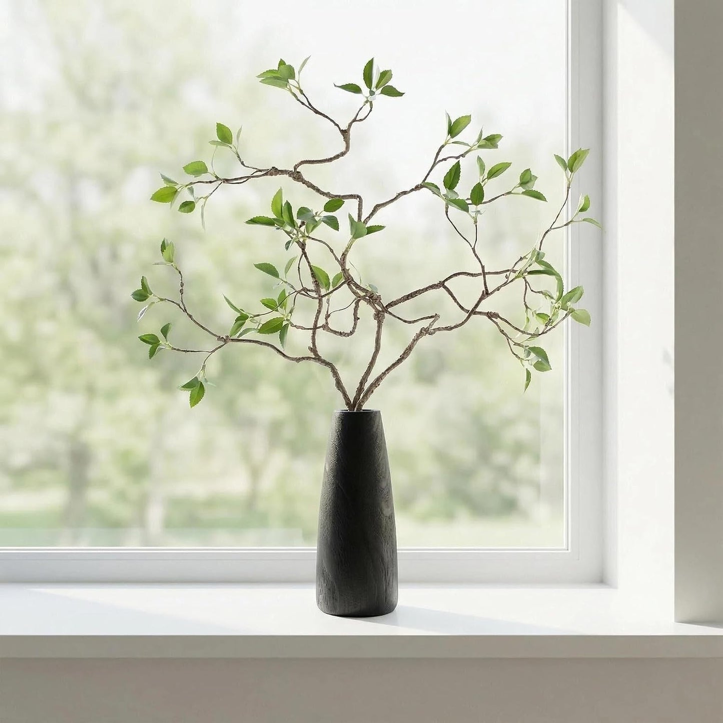 30" Bendable Artificial Greenery Stems Faux Plants Indoor for Vase Filler Table / No Vase / Set of 2