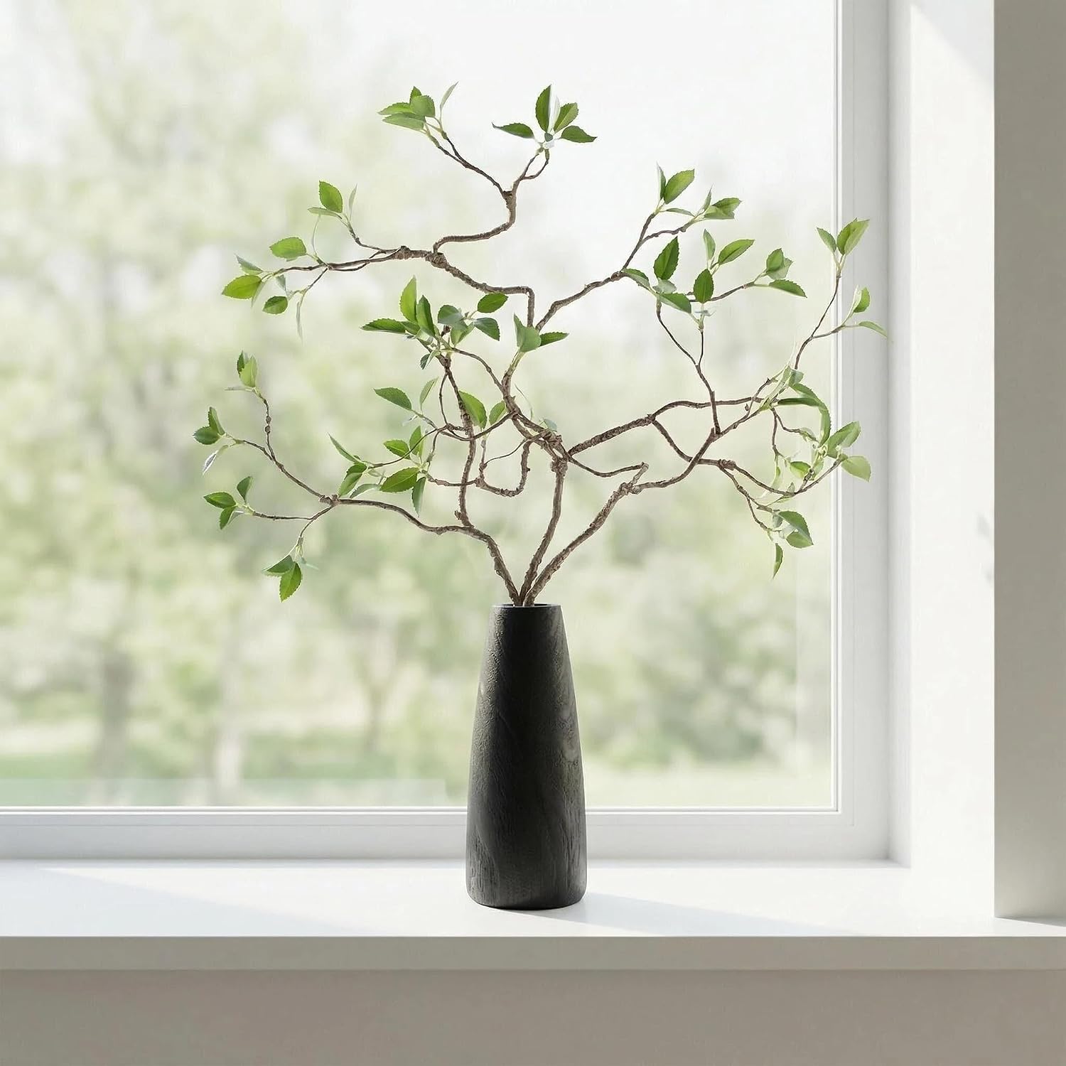 30" Bendable Artificial Greenery Stems Faux Plants Indoor for Vase Filler Table / No Vase / Set of 2