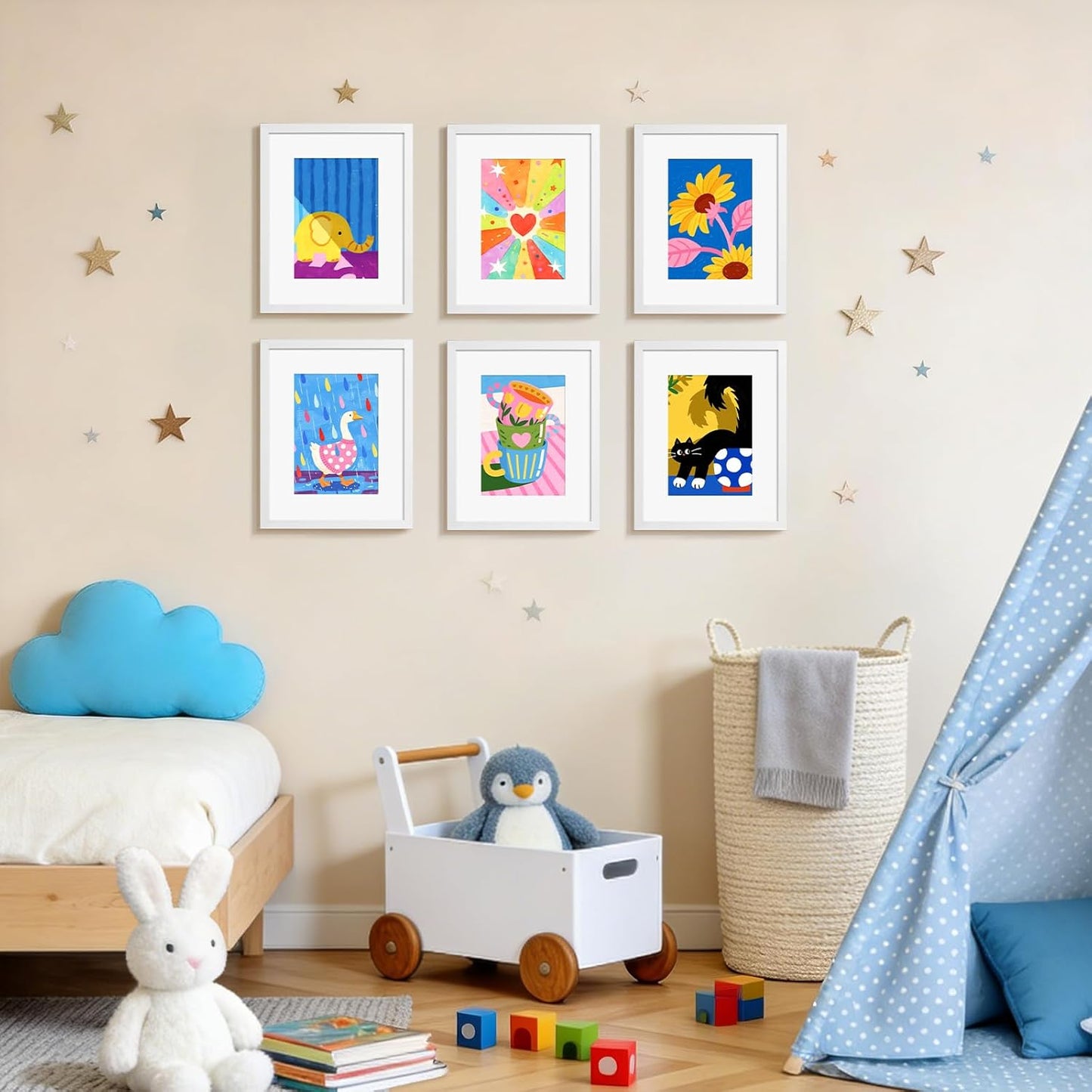 Picture Frame / White Picture Frame Display Pictures / White*6 / 8 x 10 / Set of 6