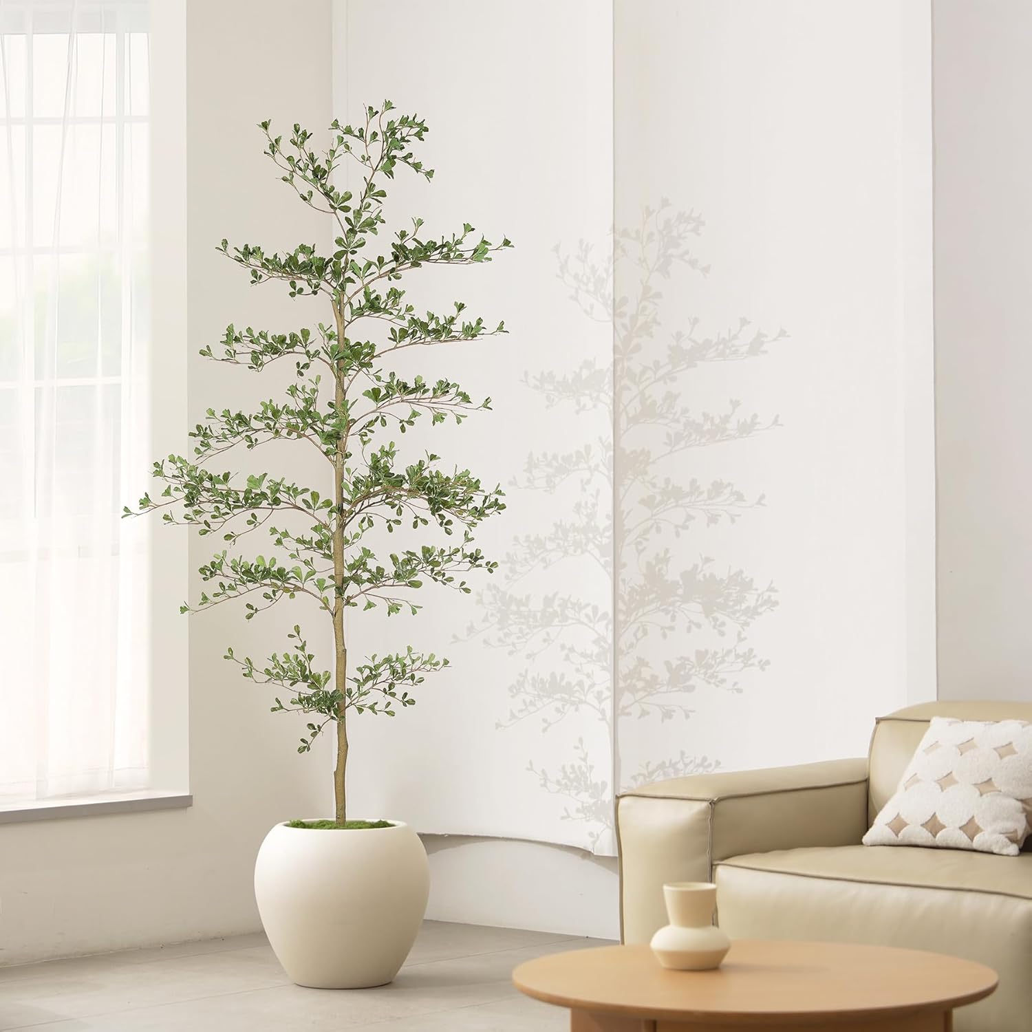 Faux Olive Tree / 7ft / Black / 7 Inch