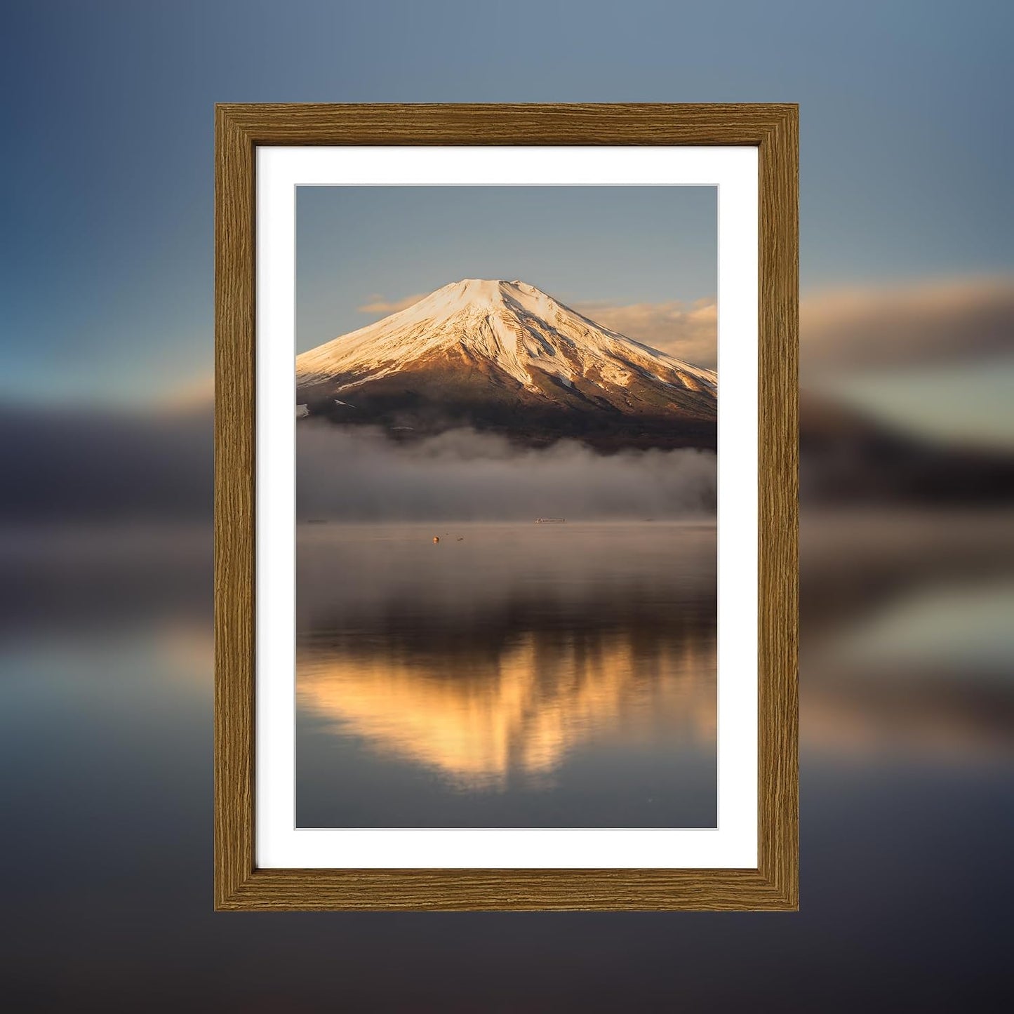 24X36 Poster Frame, Display Pictures 20X30 with Mat or 24X36 Without, Wall Hanging Frames, Rustic Brown, 3 Pack