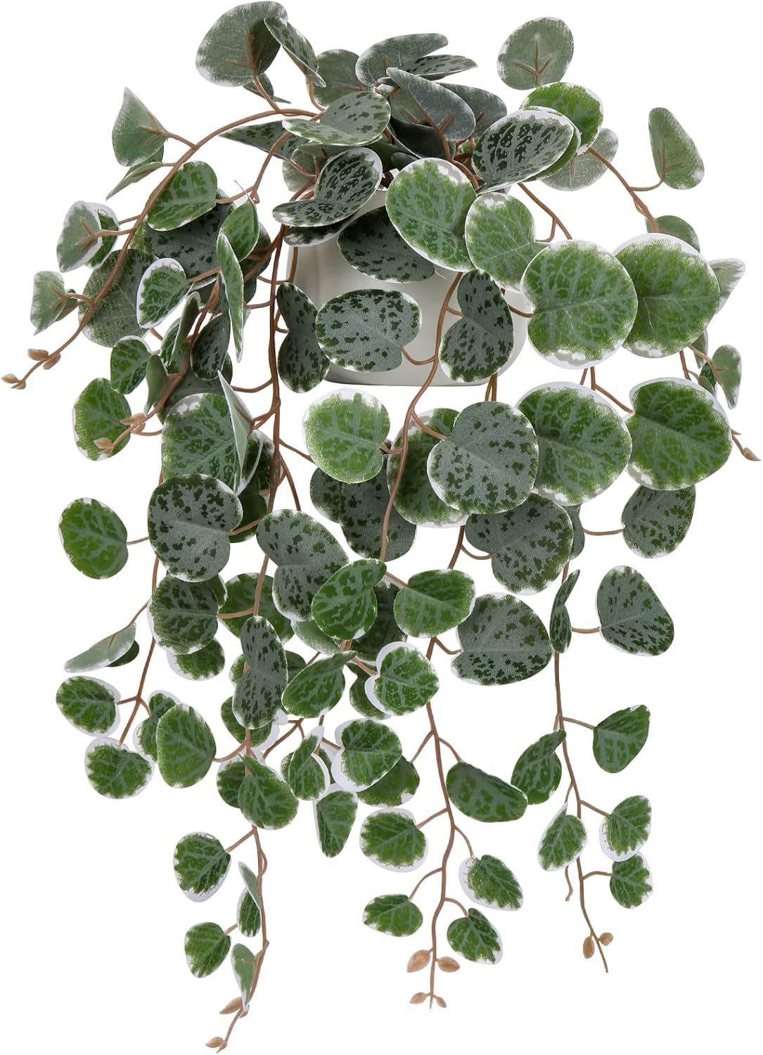 Ceramic Pot Faux Draping Vine Plants / Green
