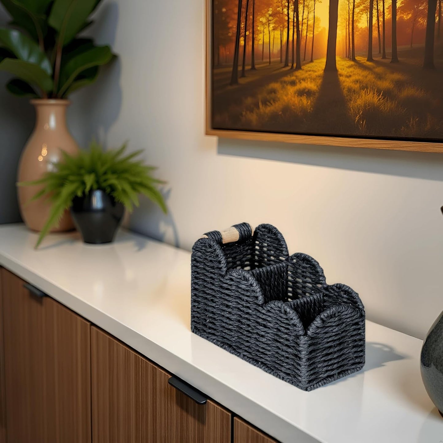Remote Pen&Pencil Holder Cup / Black / 3 Slots