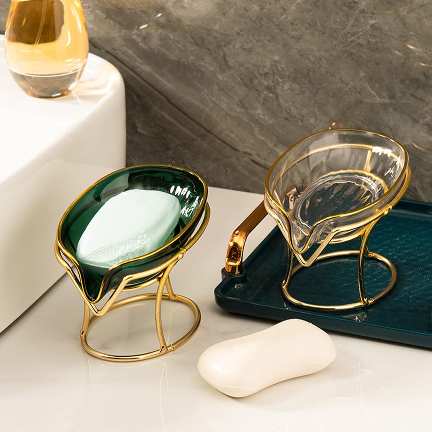Decorative Bathroom Soap Tray / Transparent