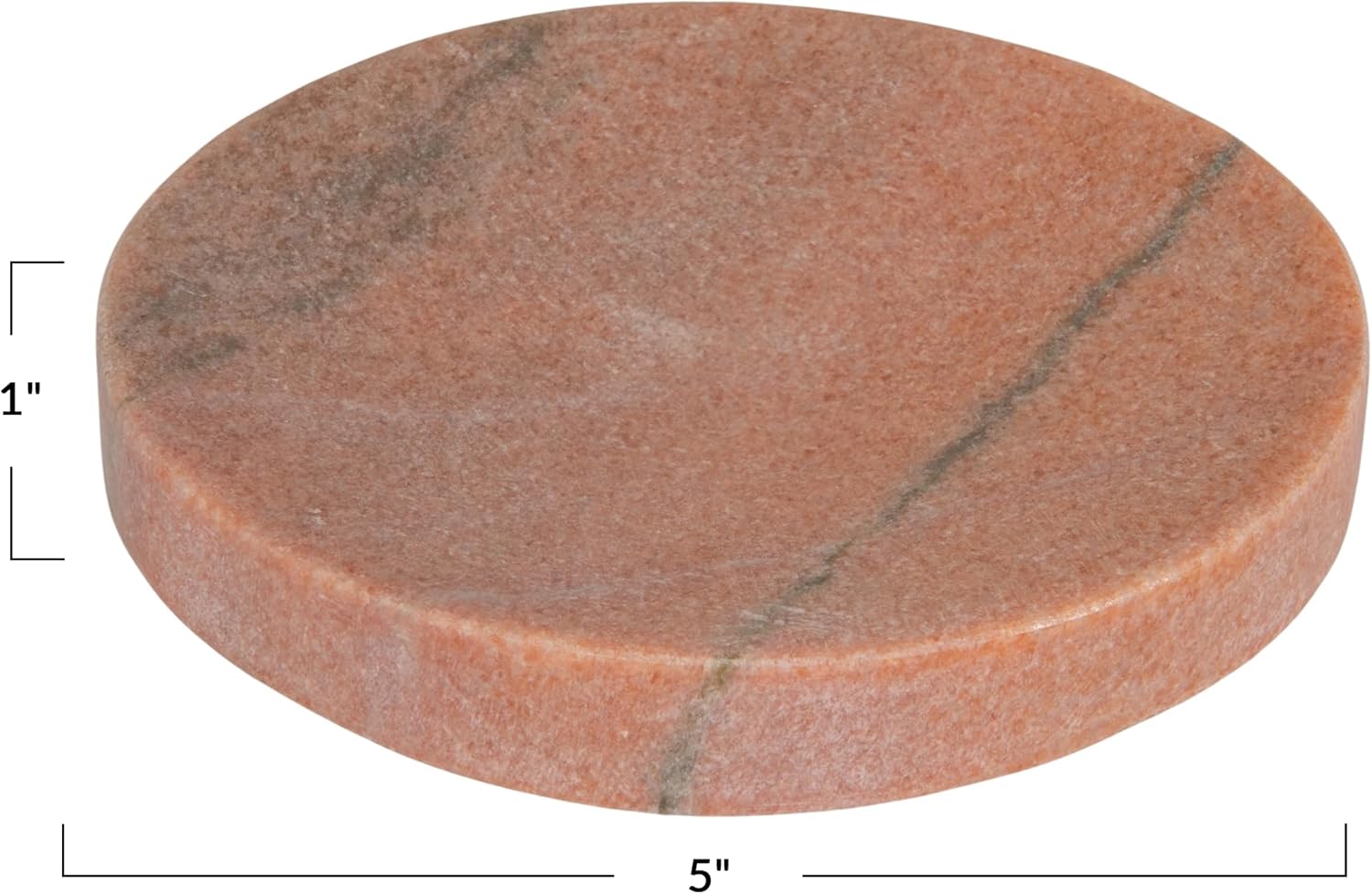 Marble Round Soapdish / Pink