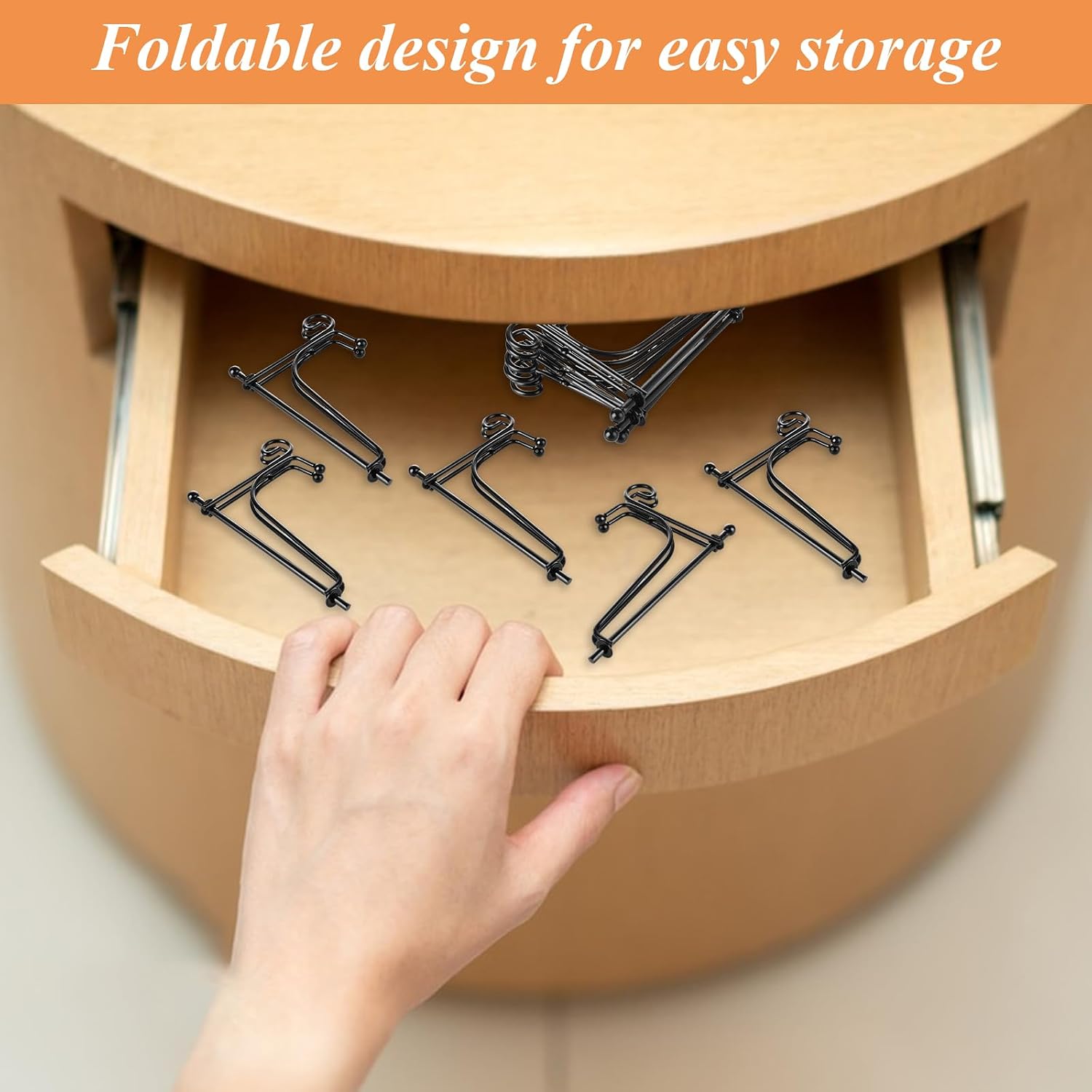Foldable Plate Picture Holder Display / Black / 4 Inch / Set of 20