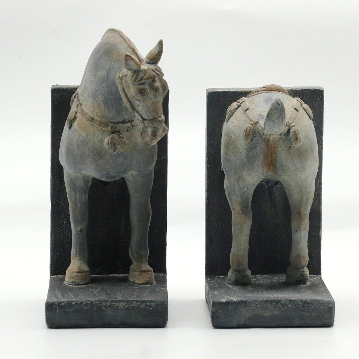 Decorative Bookends / Heavy Duty Non-Slip Book Holders / Tang Horse