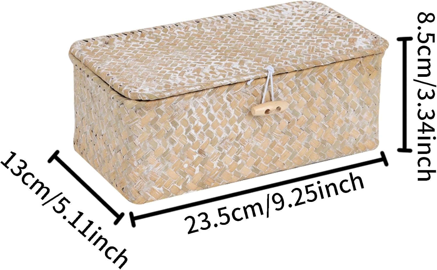 FEIALNDUO Wicker Shelf Baskets / Small / Whitewash