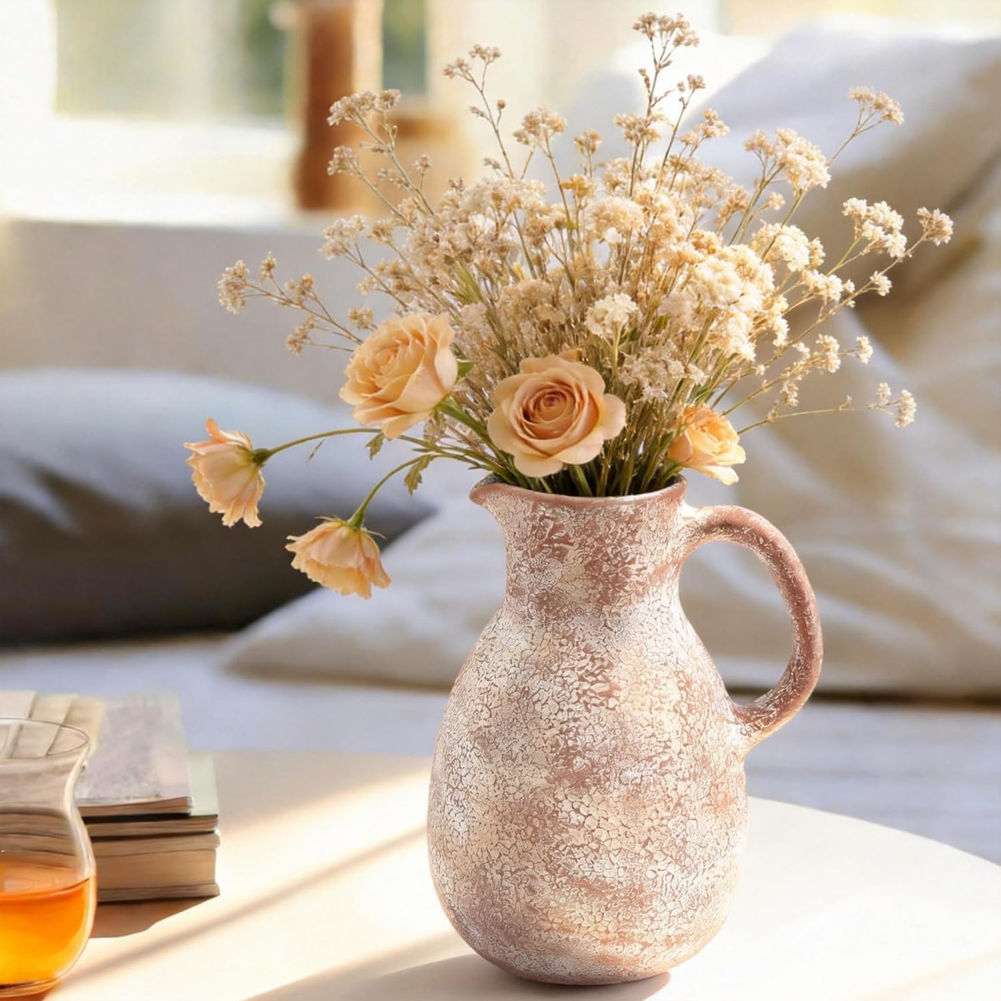 Ceramic Flower Vase Farmhouse Vase / 8 Inch-retro / 8 Inch